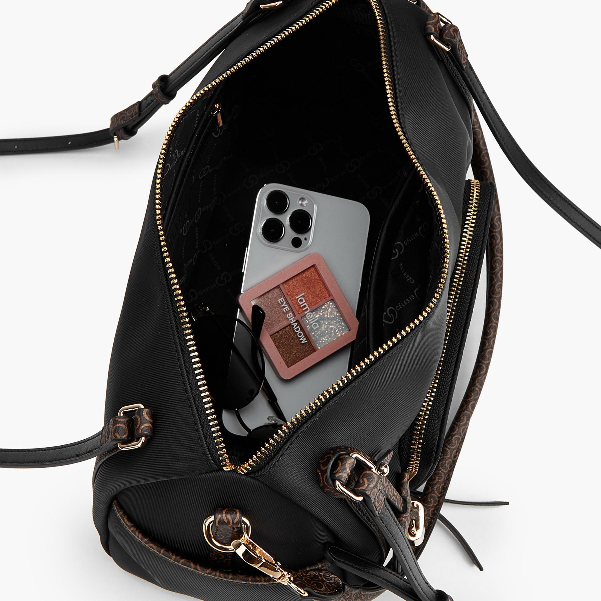 شنطة كتف بطبعات مونوجرام ومقبض مزدوج من سيليست-women-bagsandwallets-handbags-image-7
