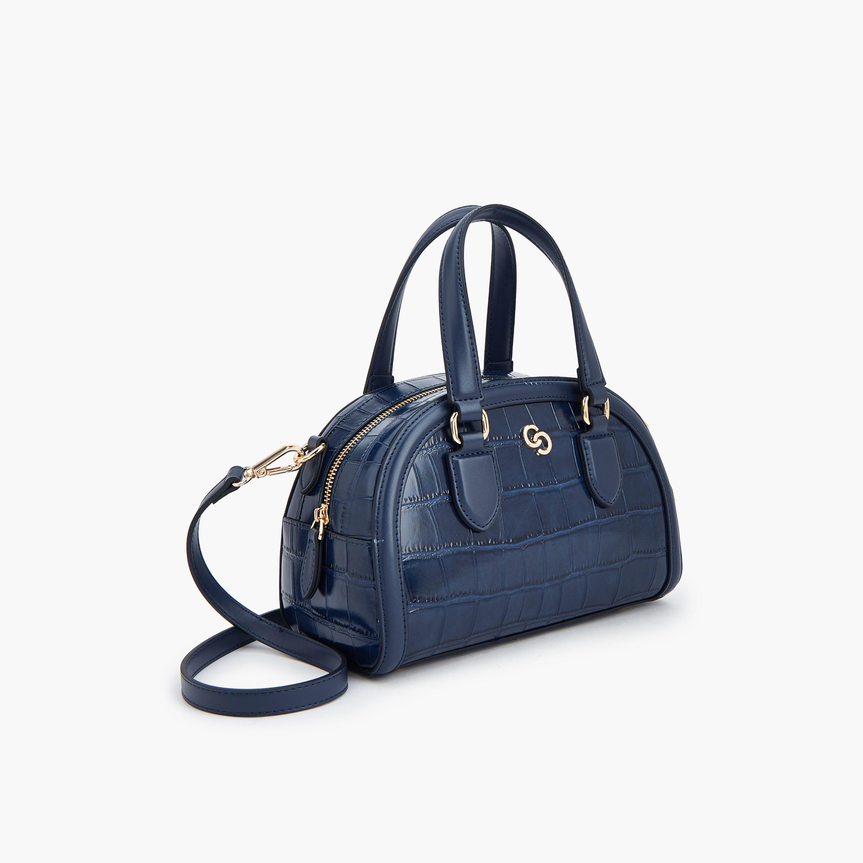 Celeste Textured Dome Bag with Dual Handle-women-bagsandwallets-handbags-image-4