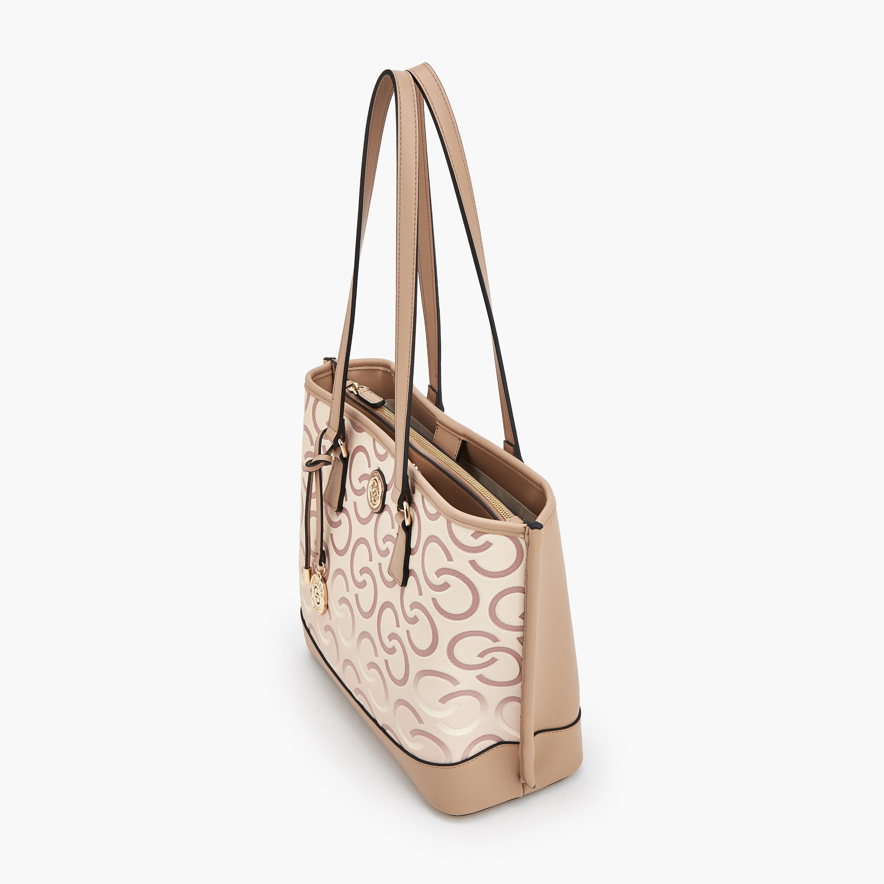 شنطة توتي بطبعات مونوجرام ومقبض مزدوج من سيليست-women-bagsandwallets-handbags-image-4