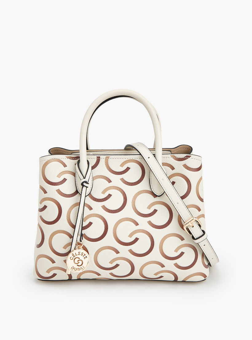 شنطة توتي بطبعات مونوجرام ومقبض مزدوج من سيليست-women-bagsandwallets-handbags-image-1