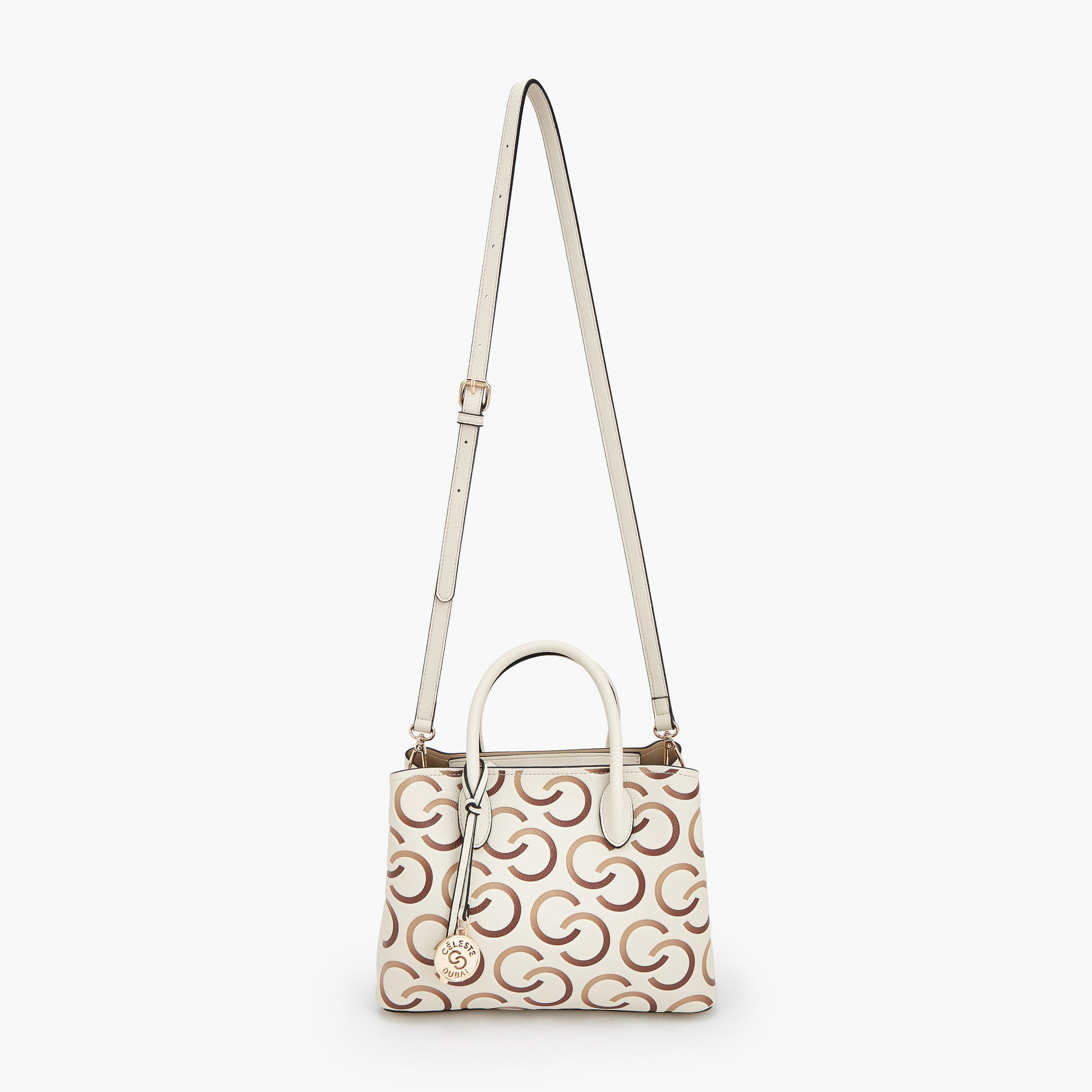 شنطة توتي بطبعات مونوجرام ومقبض مزدوج من سيليست-women-bagsandwallets-handbags-image-3