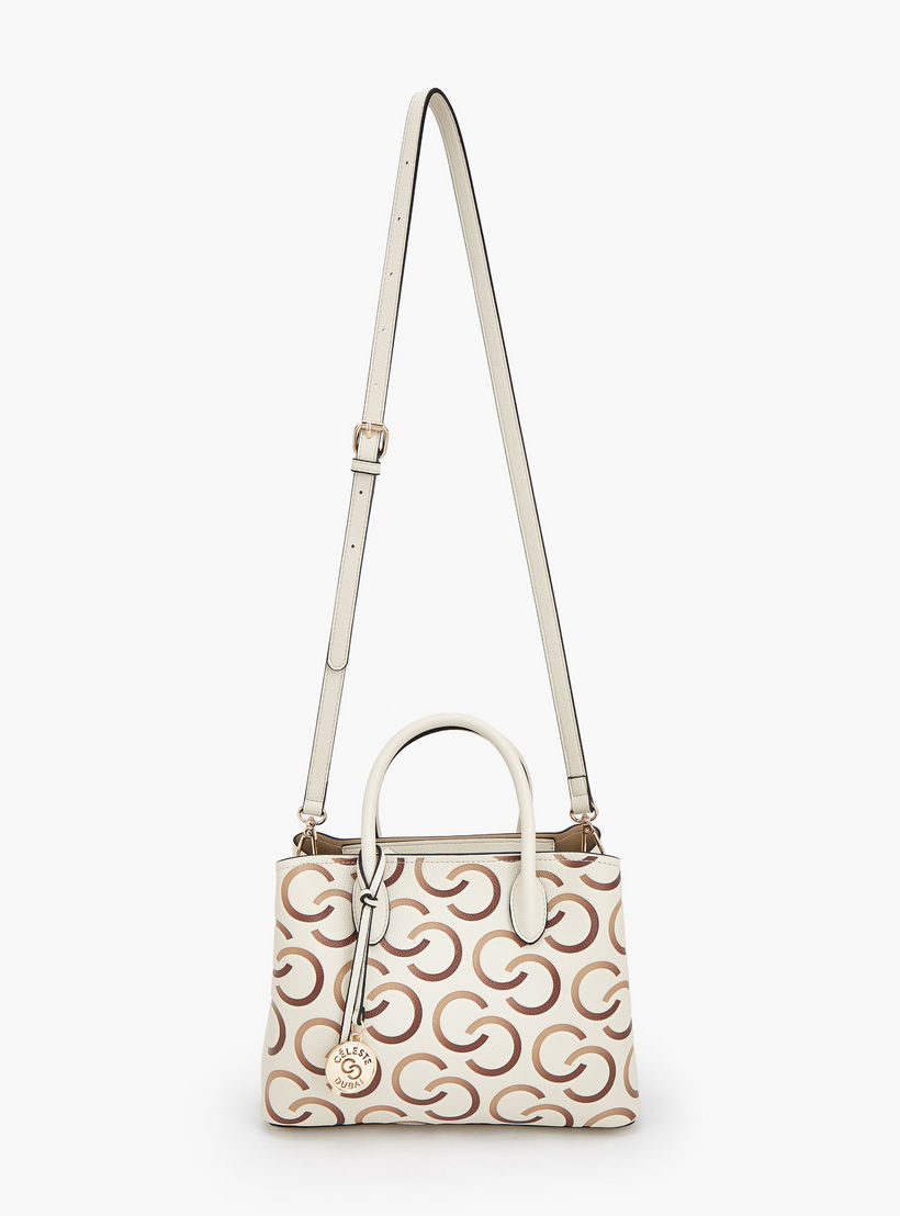 شنطة توتي بطبعات مونوجرام ومقبض مزدوج من سيليست-women-bagsandwallets-handbags-image-3