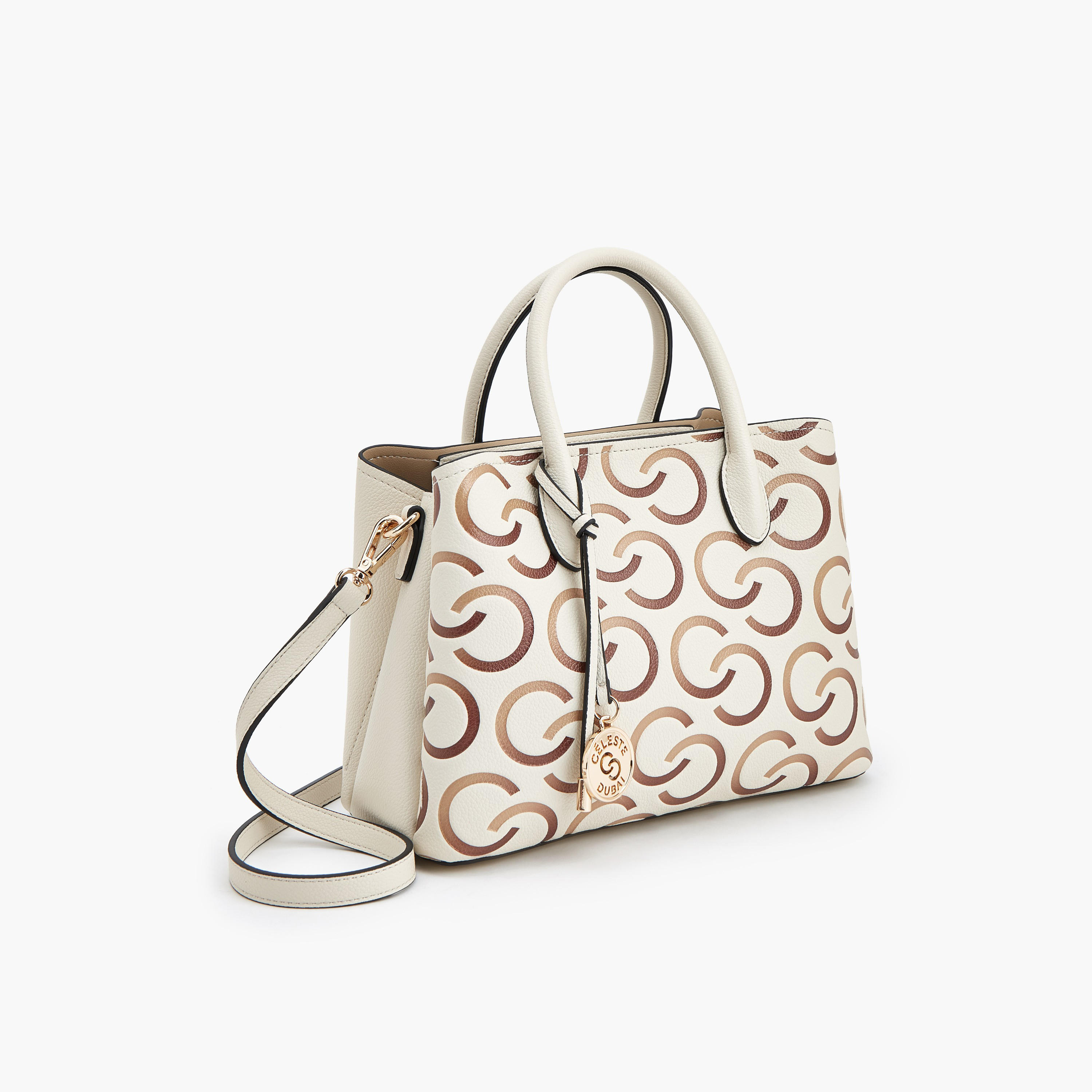 شنطة توتي بطبعات مونوجرام ومقبض مزدوج من سيليست-women-bagsandwallets-handbags-image-4