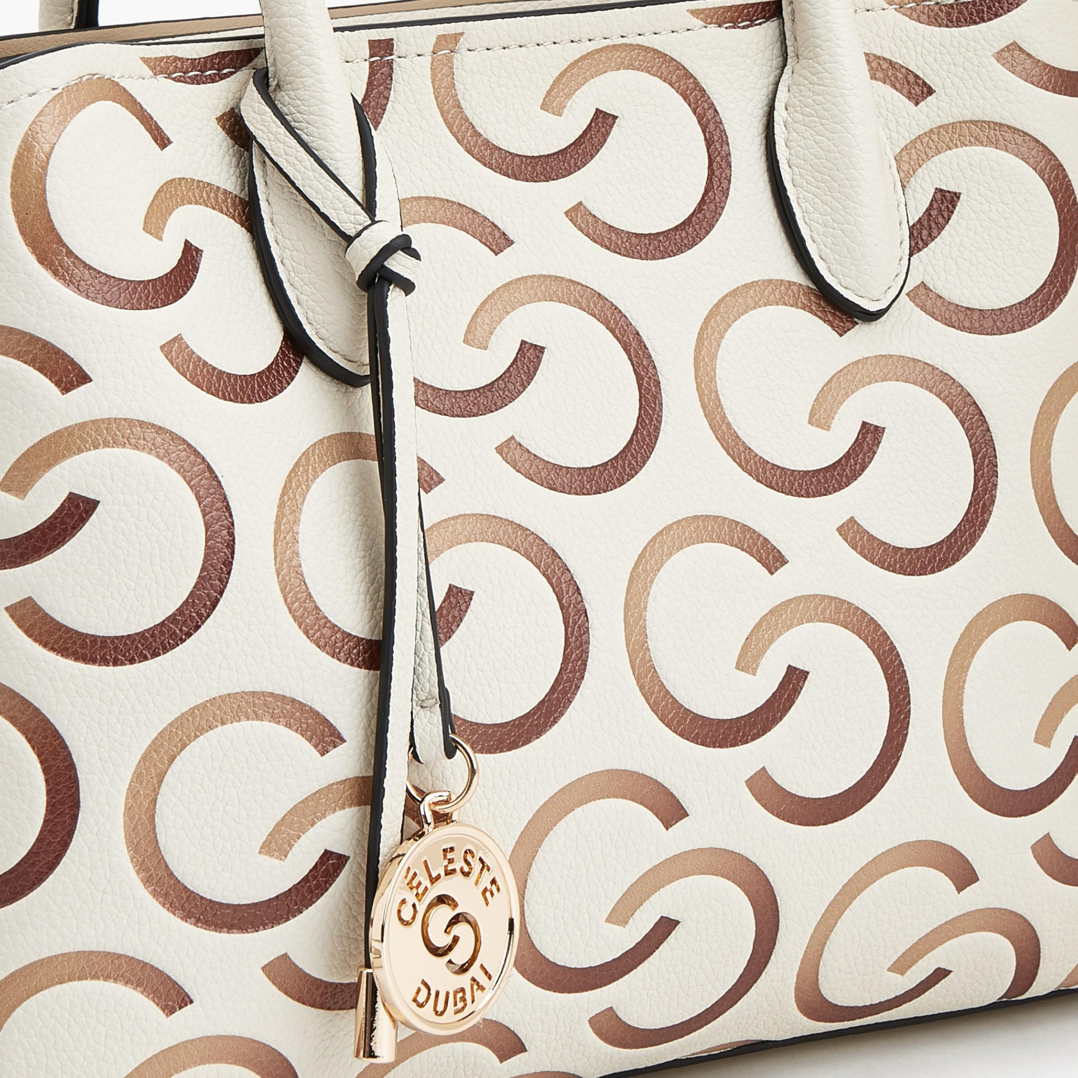 شنطة توتي بطبعات مونوجرام ومقبض مزدوج من سيليست-women-bagsandwallets-handbags-image-5