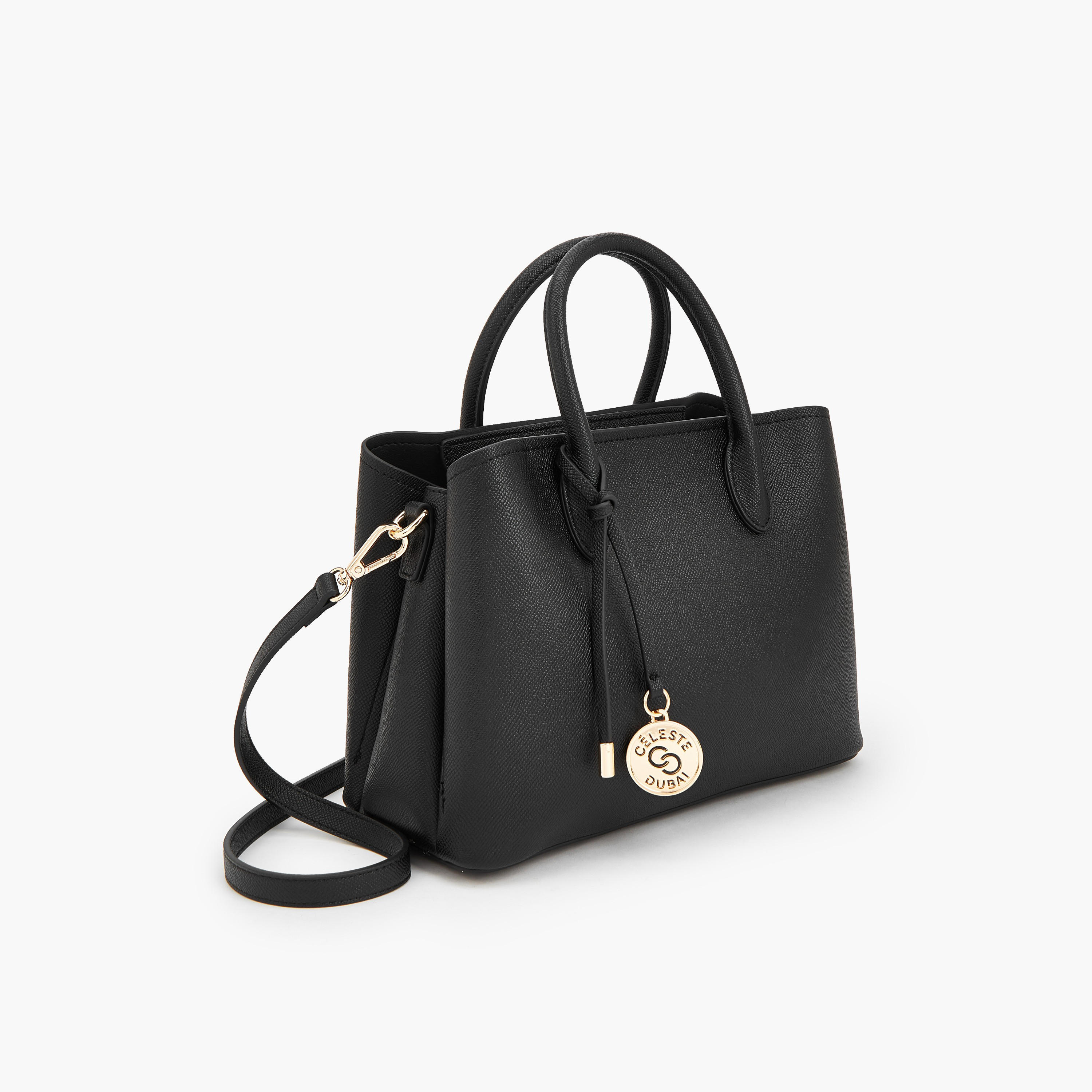 Celeste Textured Tote Bag with Double Handle-women-bagsandwallets-handbags-image-4