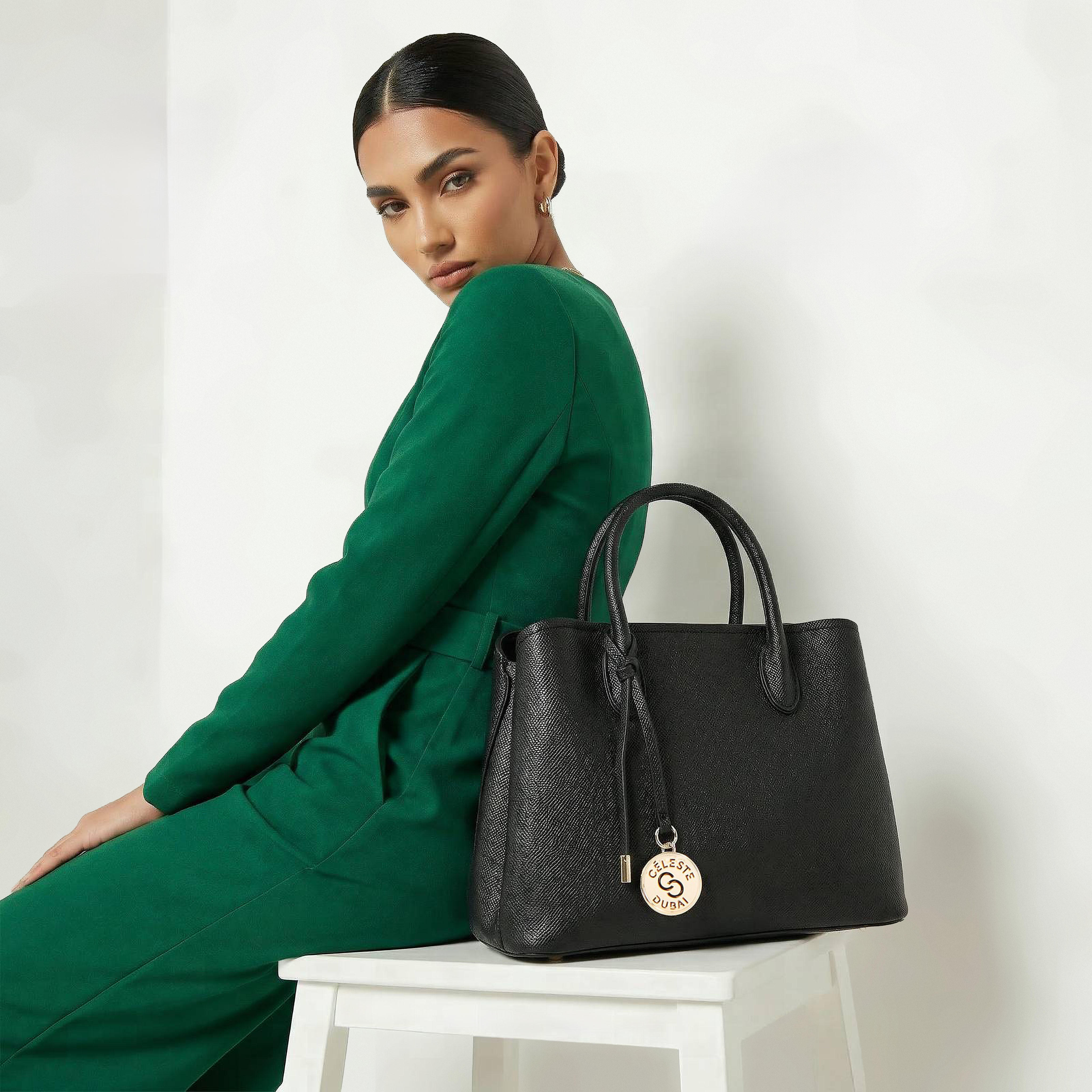 Celeste Textured Tote Bag with Double Handle-women-bagsandwallets-handbags-image-2