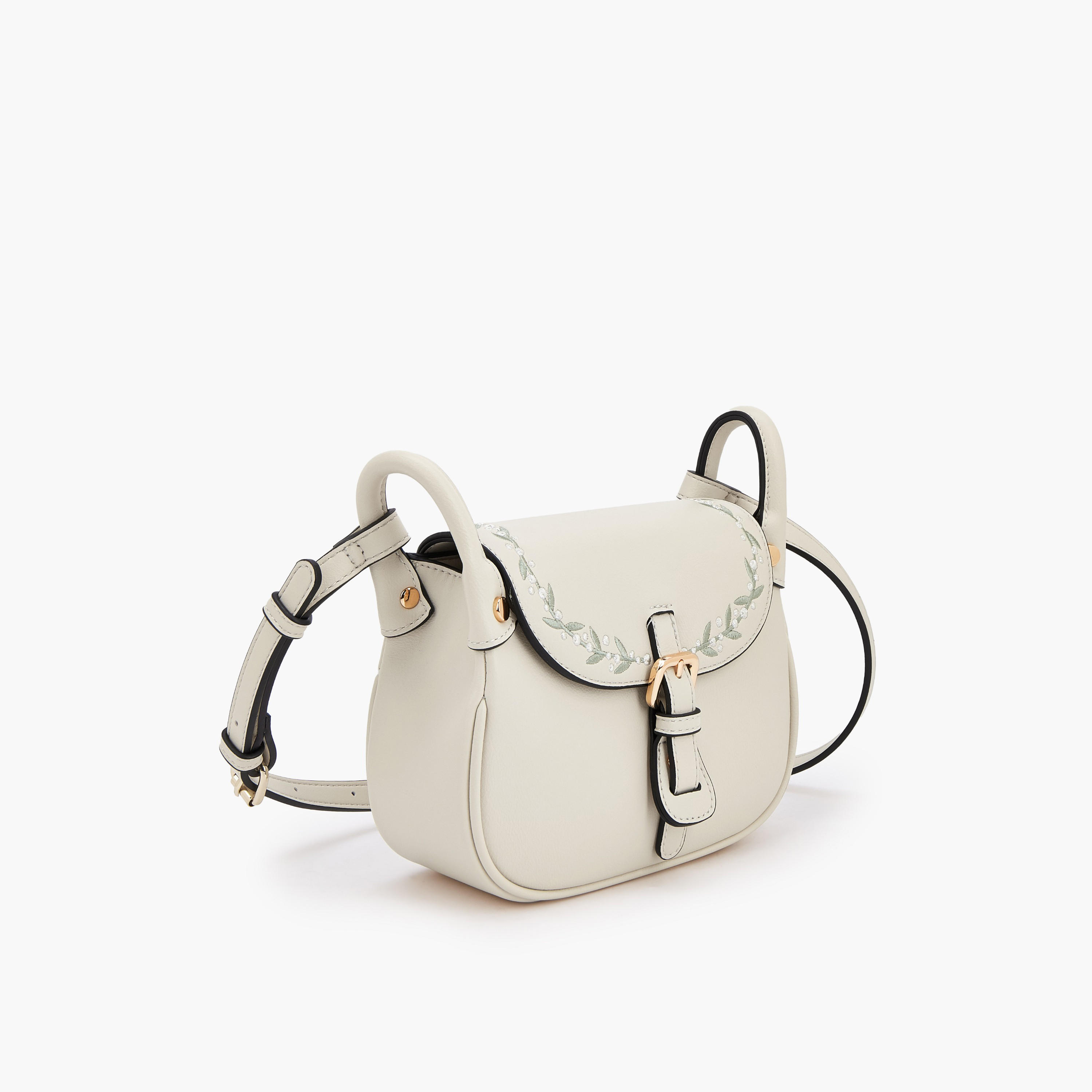 شنطة كروس بودي مطرزة بزر إغلاق من سيليست-women-bagsandwallets-handbags-image-3