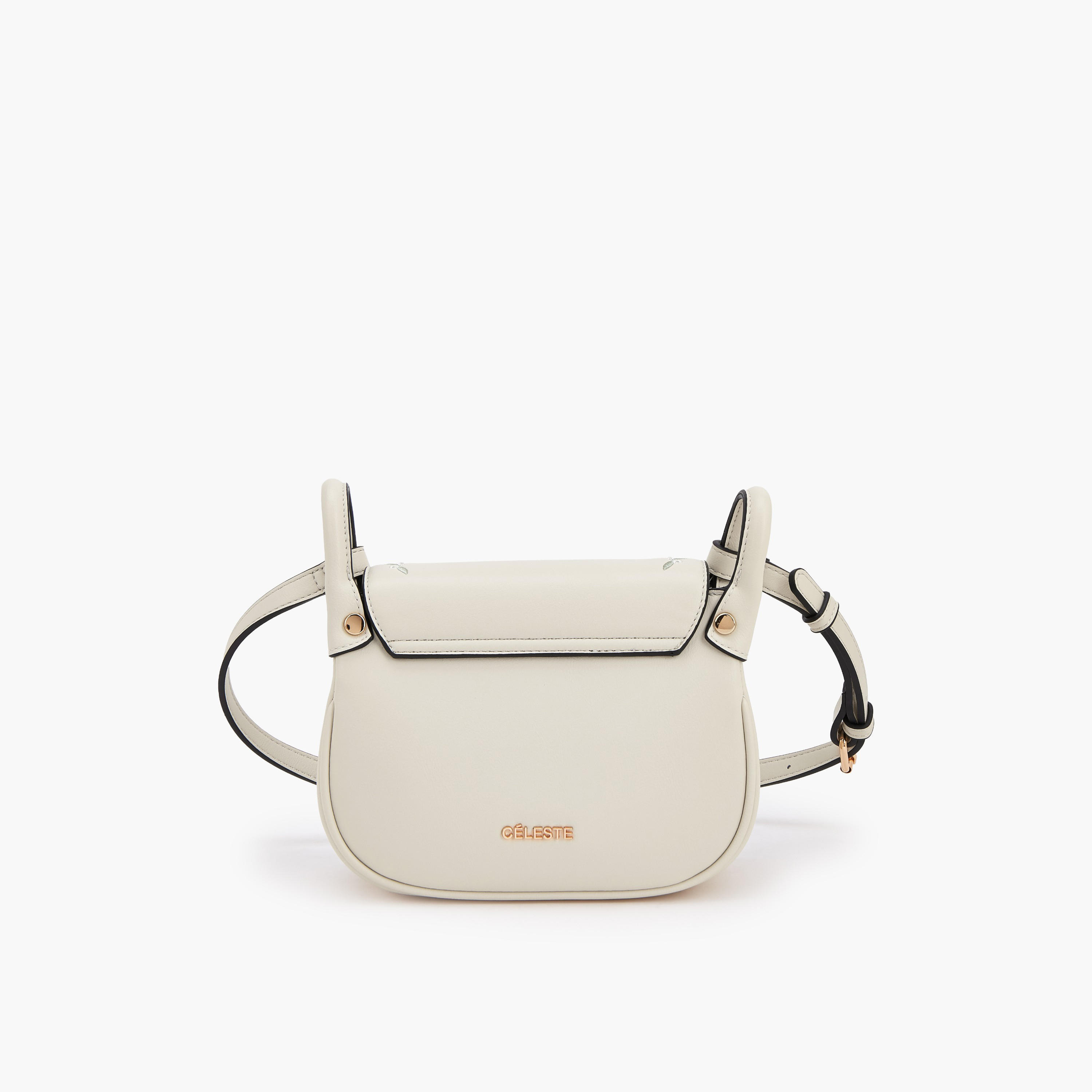 شنطة كروس بودي مطرزة بزر إغلاق من سيليست-women-bagsandwallets-handbags-image-5