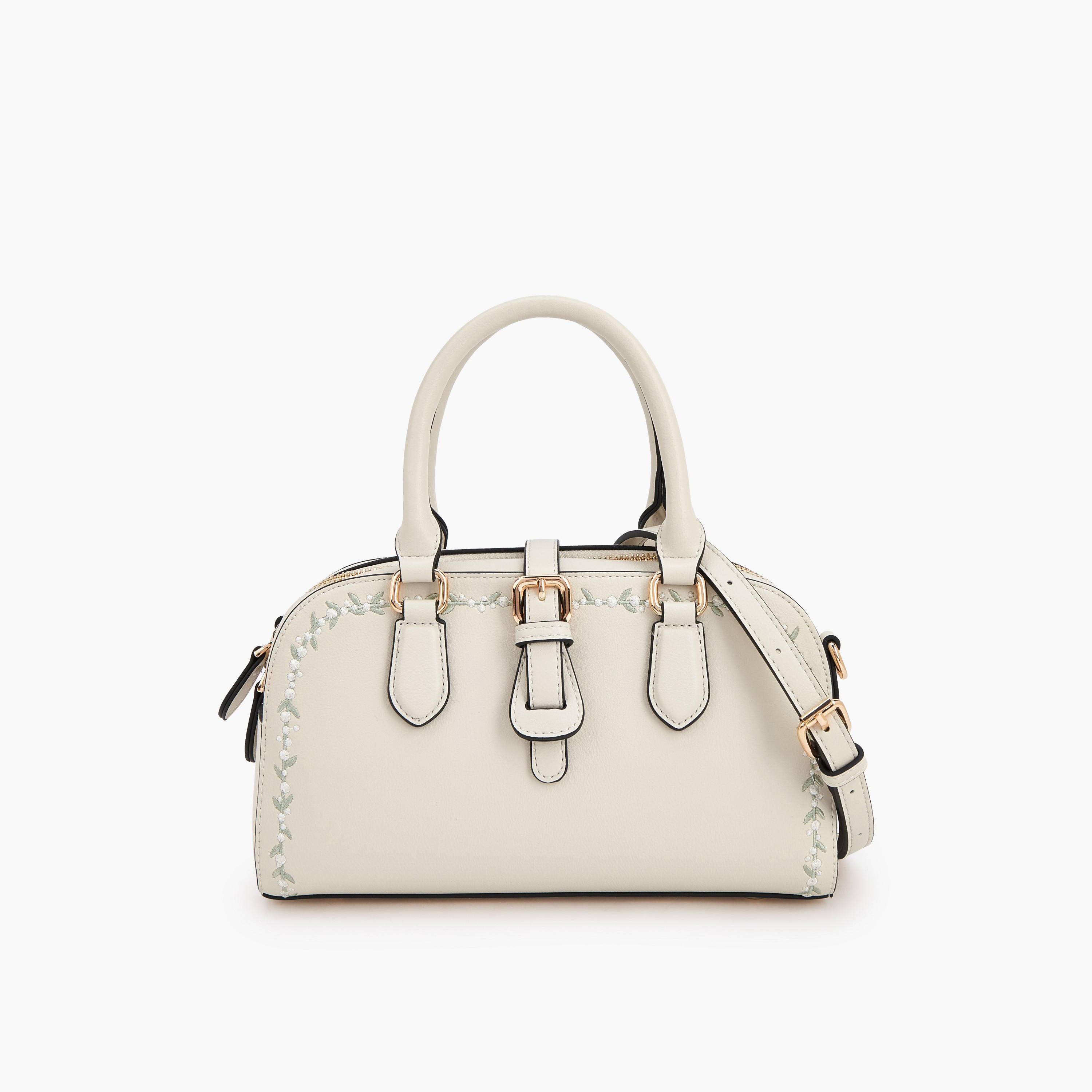 شنطة توت بتطريزات زهرية ومقبض مزدوج من سيليست-women-bagsandwallets-handbags-image-1