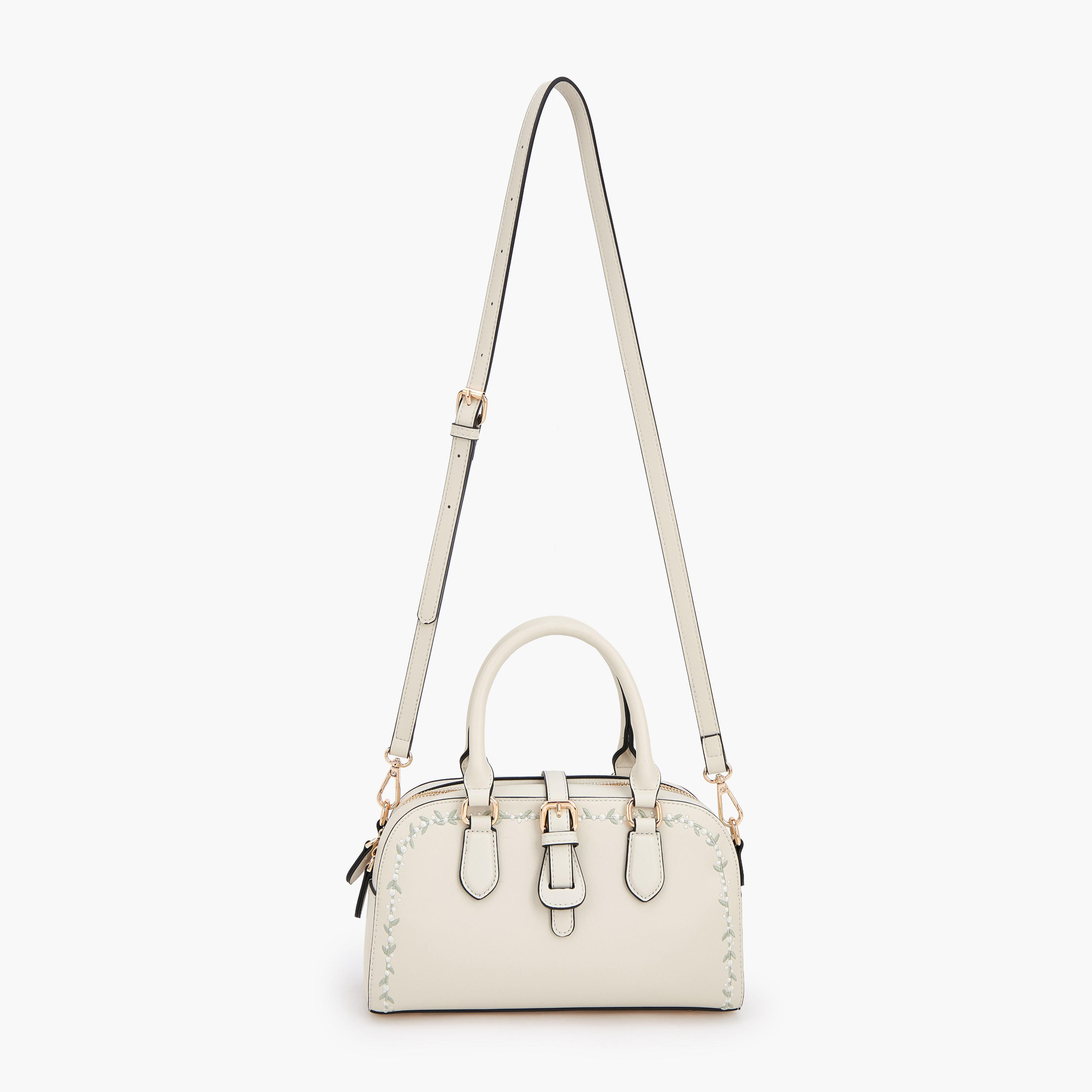 شنطة توت بتطريزات زهرية ومقبض مزدوج من سيليست-women-bagsandwallets-handbags-image-2