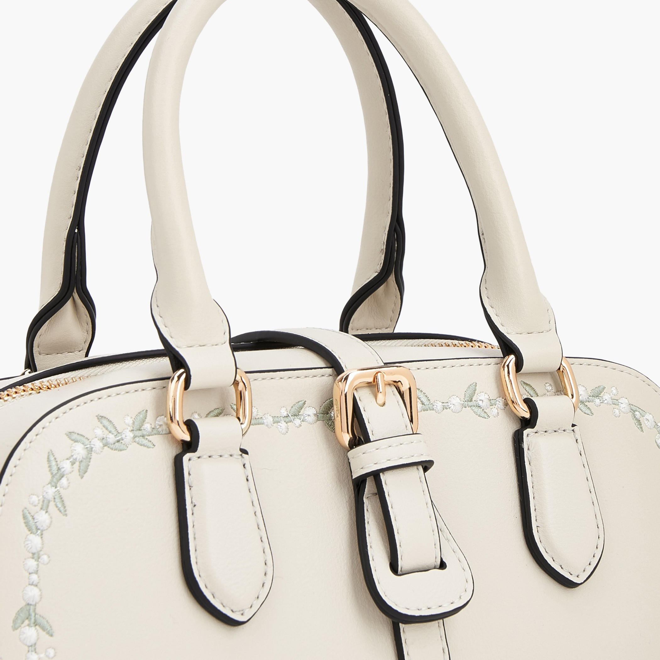 شنطة توت بتطريزات زهرية ومقبض مزدوج من سيليست-women-bagsandwallets-handbags-image-4