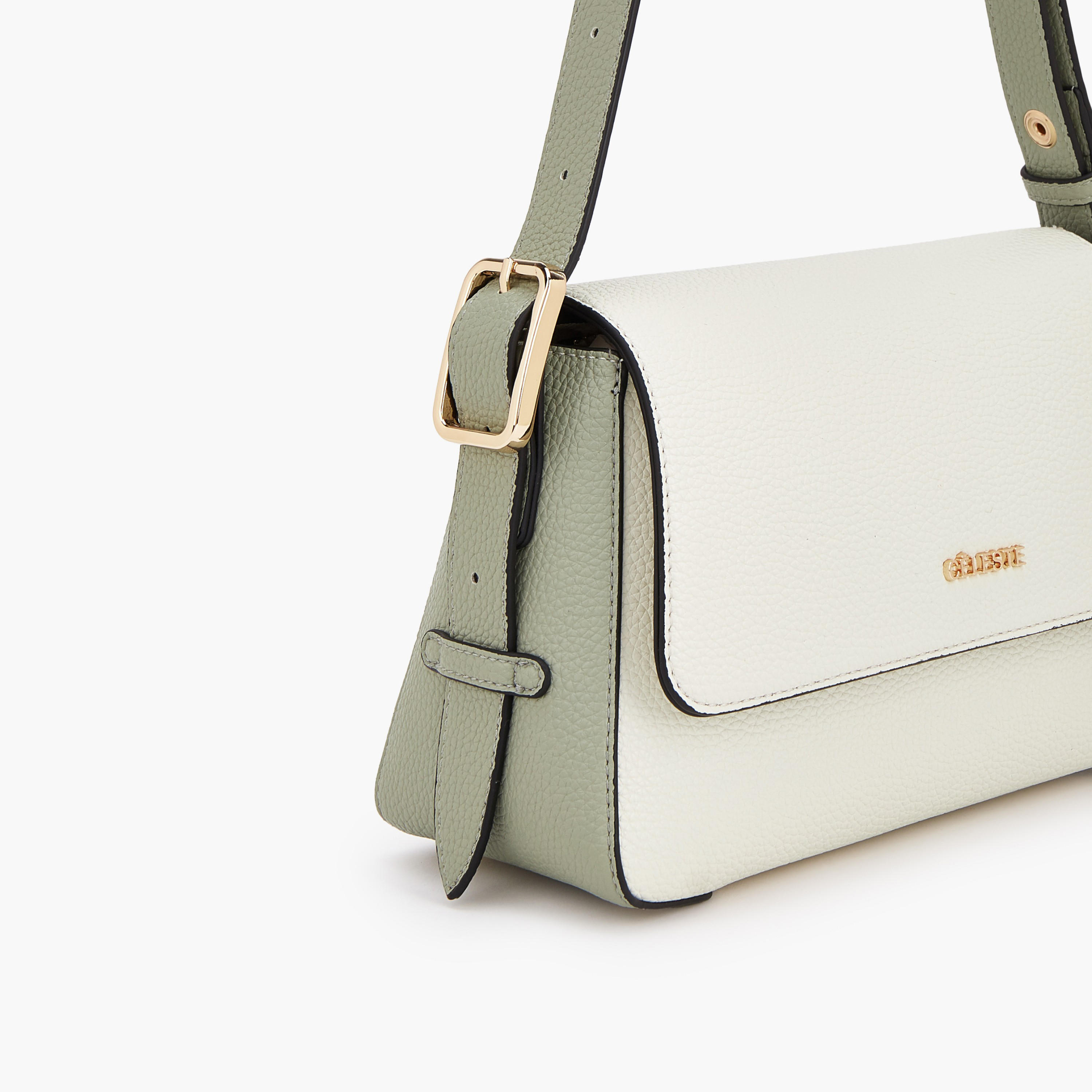 شنطة كتف بارزة الملمس بزر إغلاق من سيليست-women-bagsandwallets-handbags-image-3