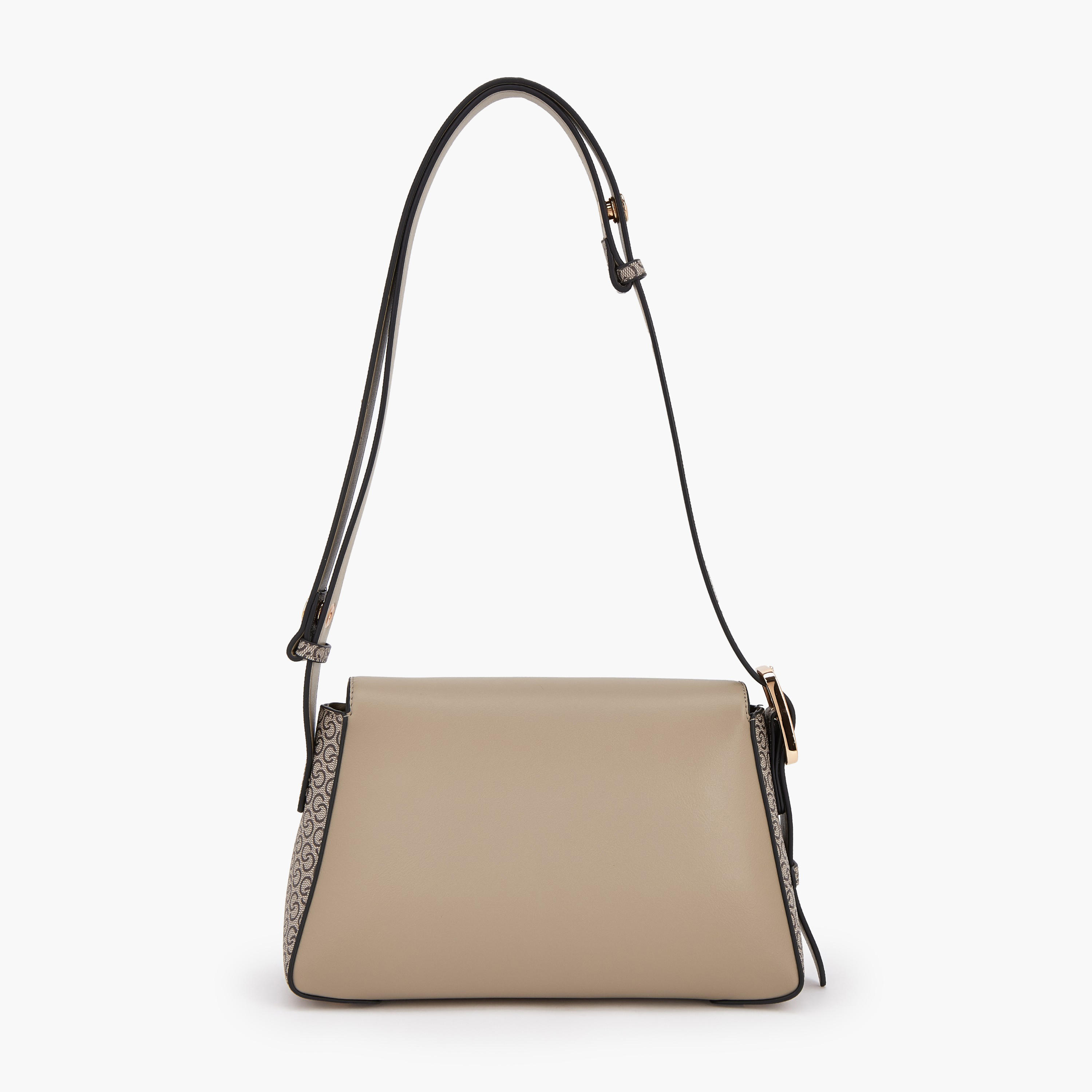 Celeste Textured Panel Shoulder Bag with Button Closure-women-bagsandwallets-handbags-image-4