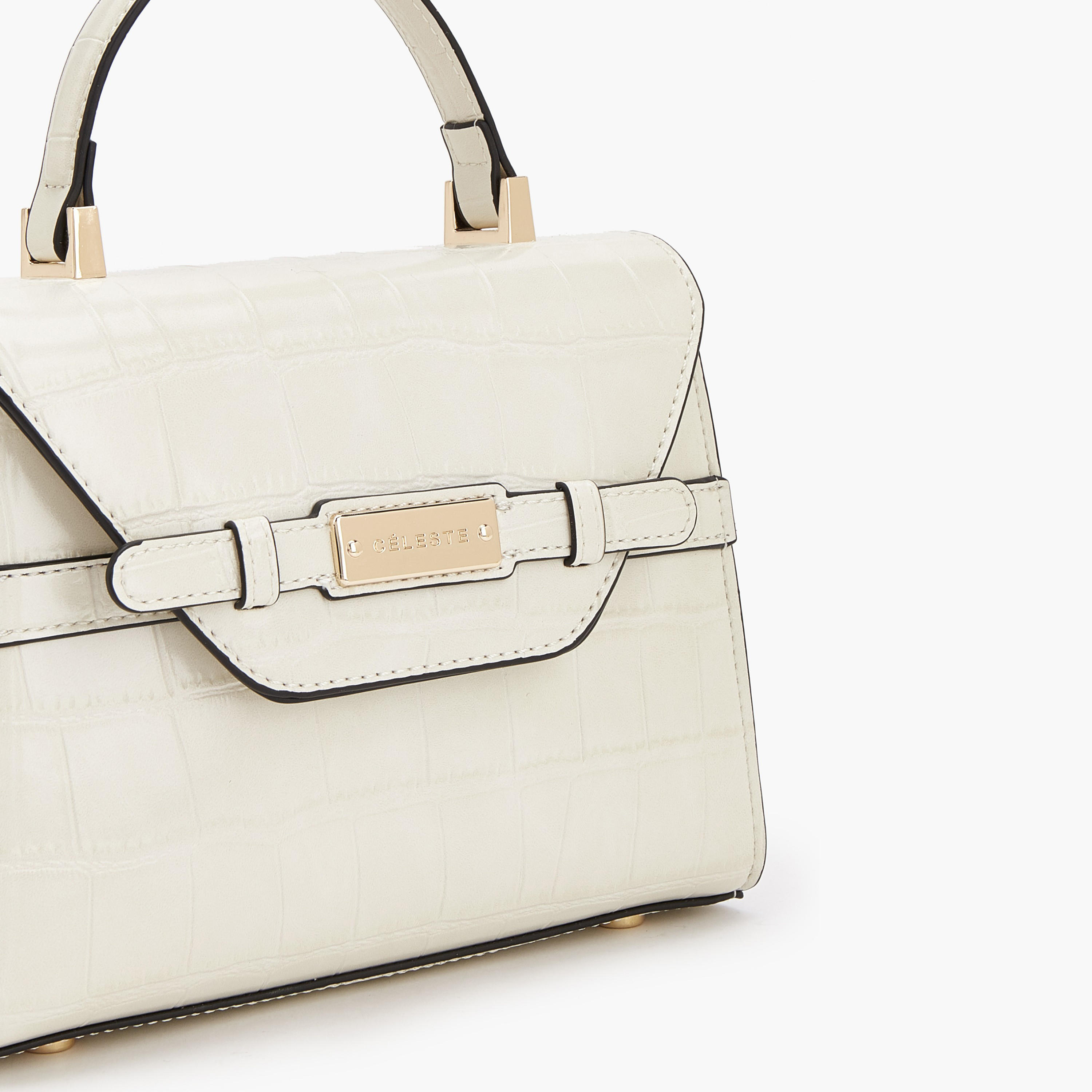 Celeste Textured Satchel Bag with Detachable Strap-women-bagsandwallets-handbags-image-4