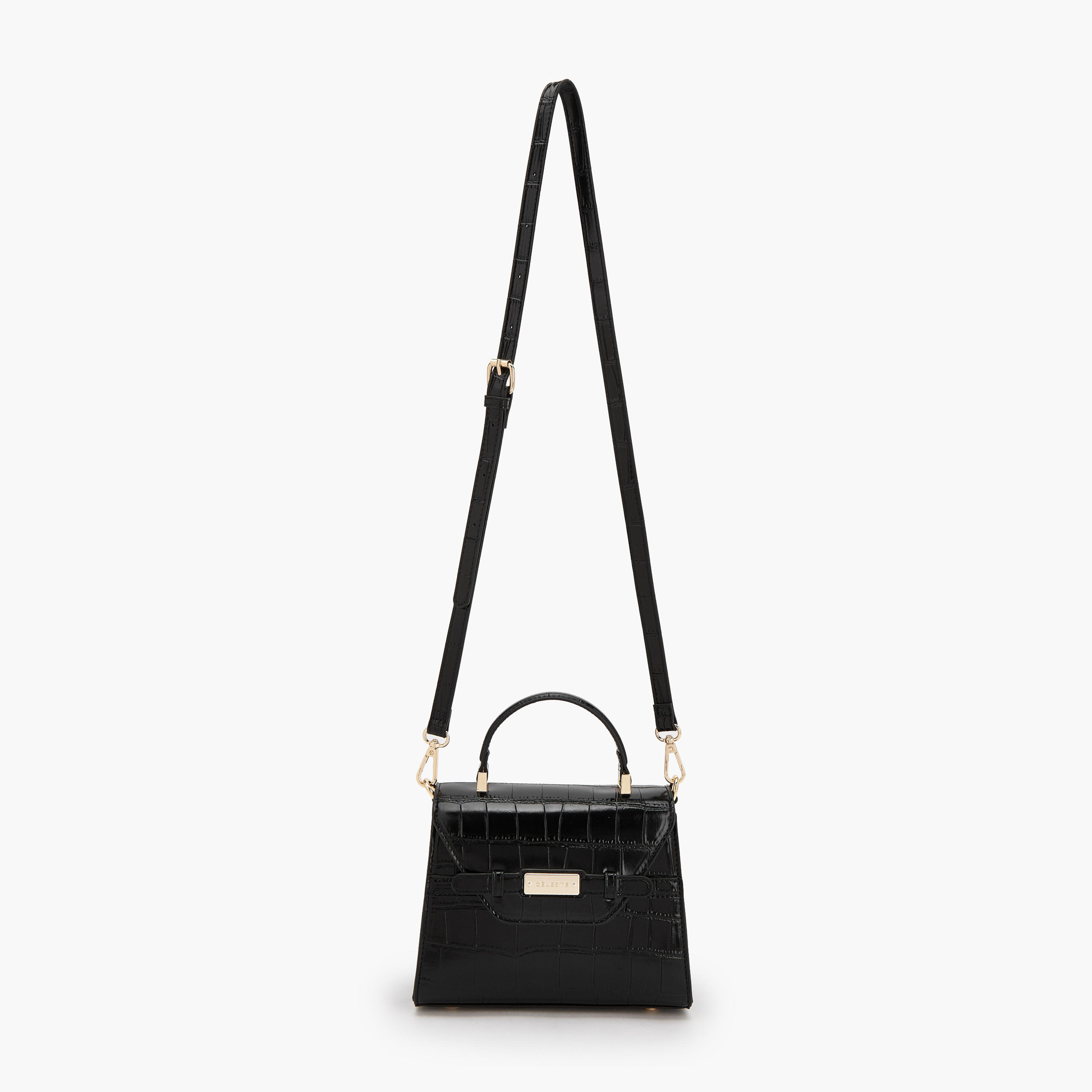 Celeste Textured Satchel Bag with Detachable Strap-women-bagsandwallets-handbags-image-2