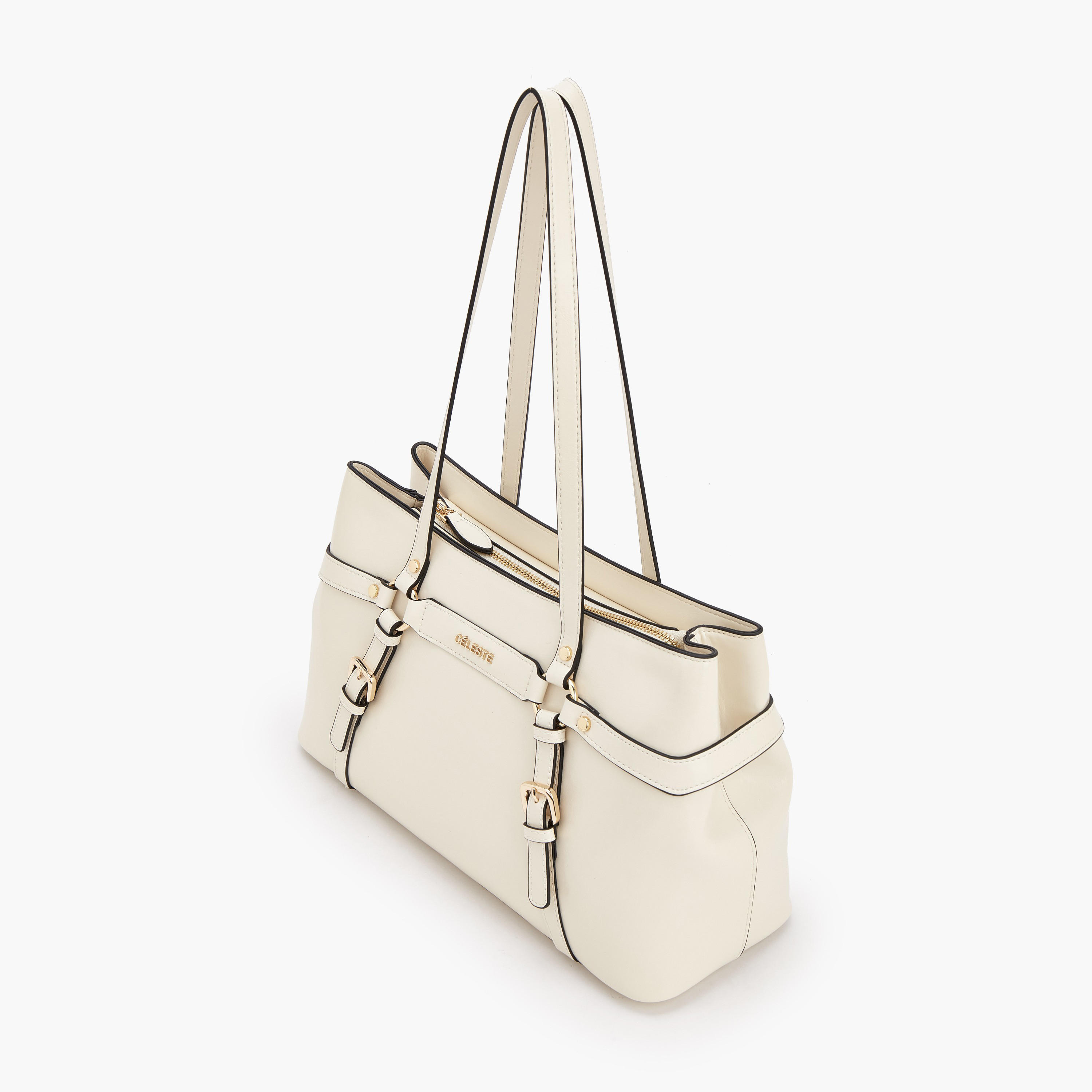 Celeste Buckle Accent Tote Bag with Double Handle-women-bagsandwallets-handbags-image-5