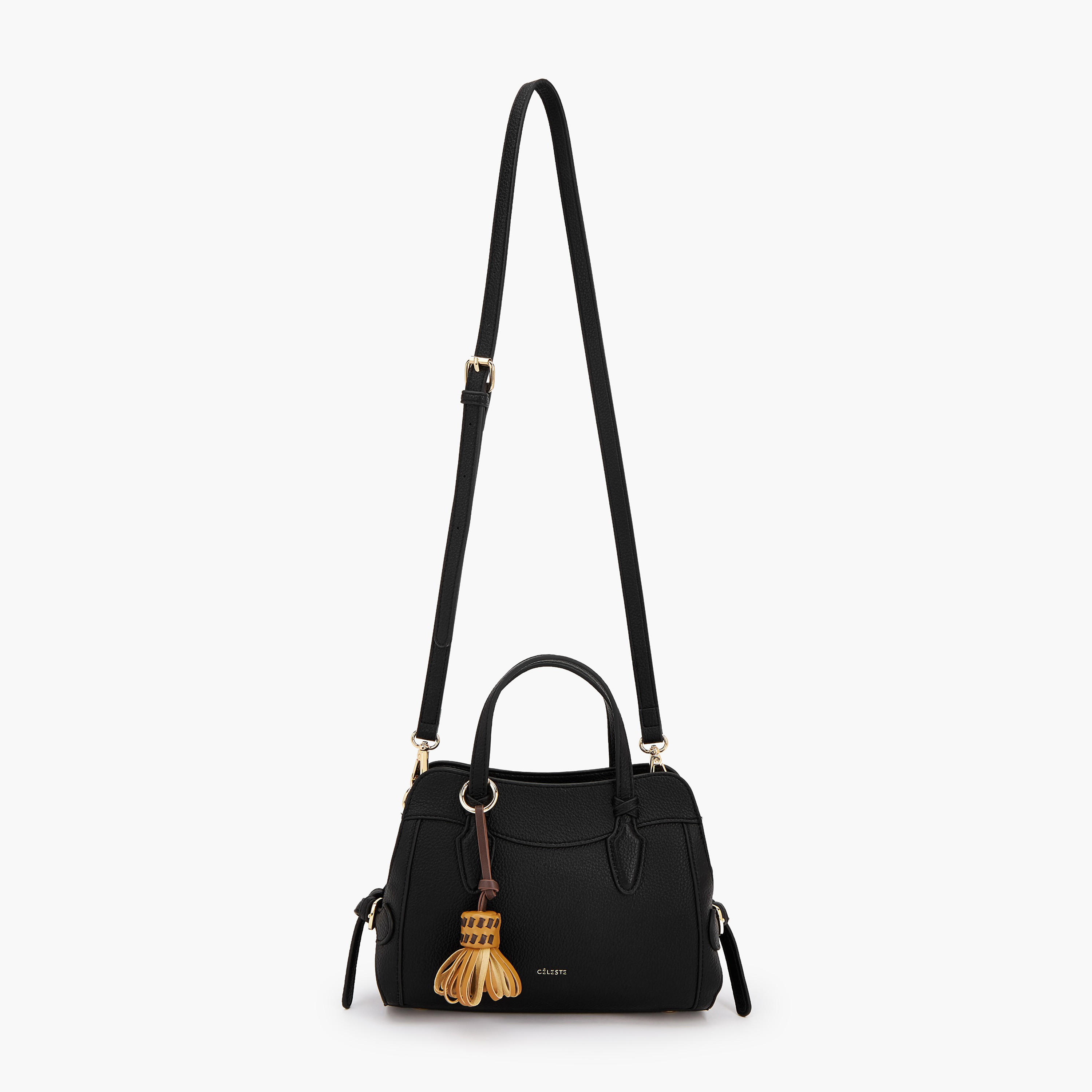 Celeste Textured Crossbody Bag with Tassel Detail-women-bagsandwallets-handbags-image-2