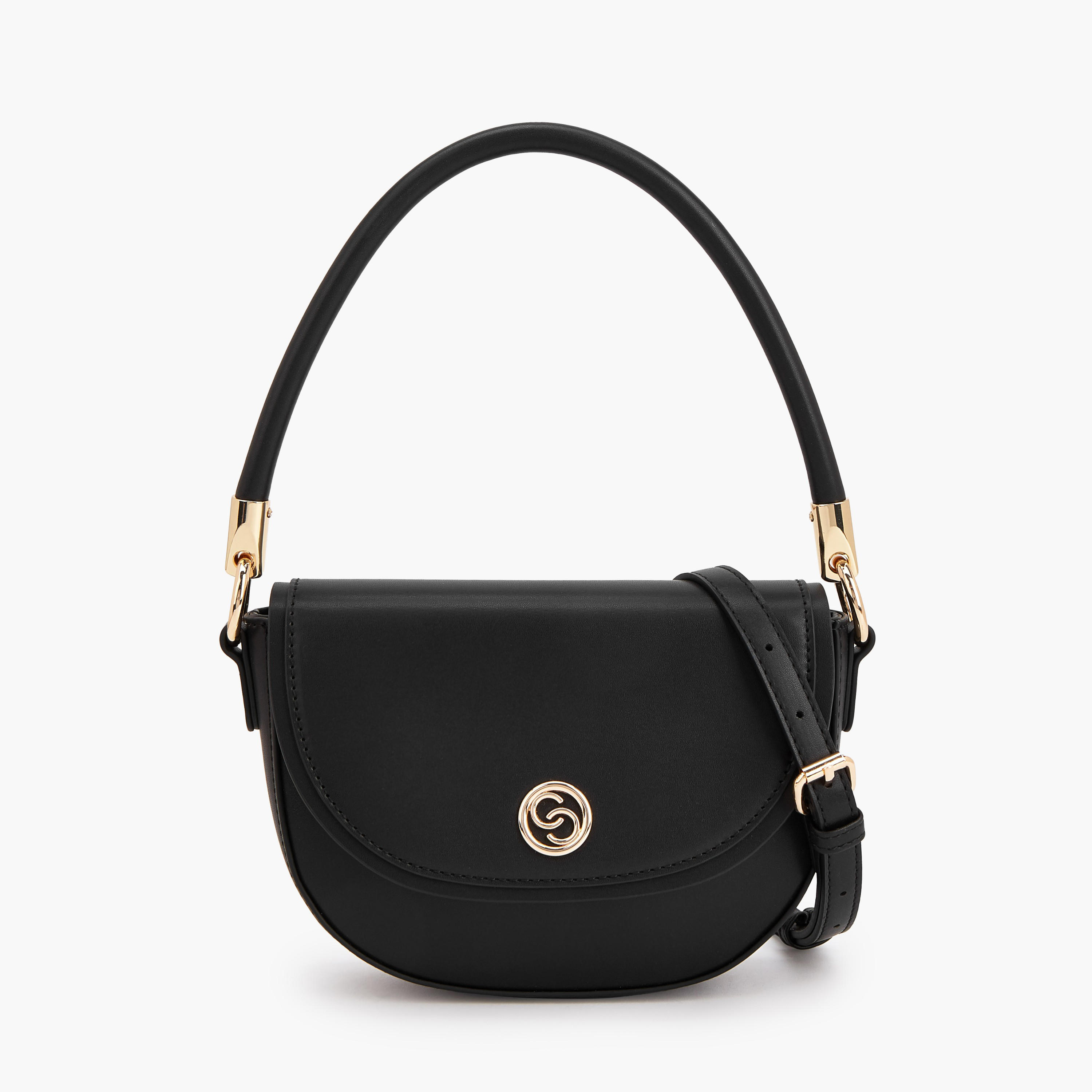 Celeste Textured Crossbody Bag with Button Closure-women-bagsandwallets-handbags-image-1