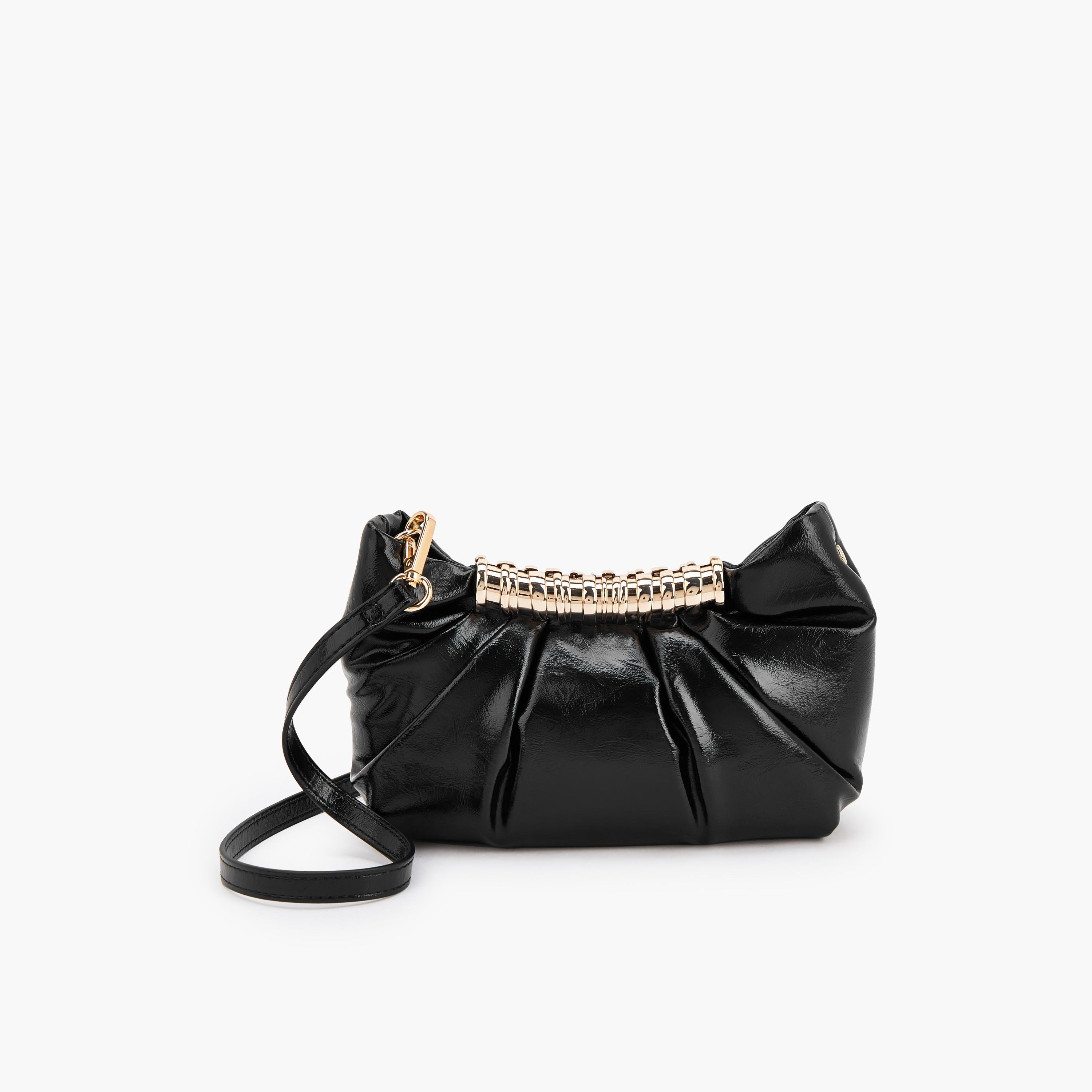 Celeste Pleated Sling Bag with Button Closure-women-bagsandwallets-handbags-image-5