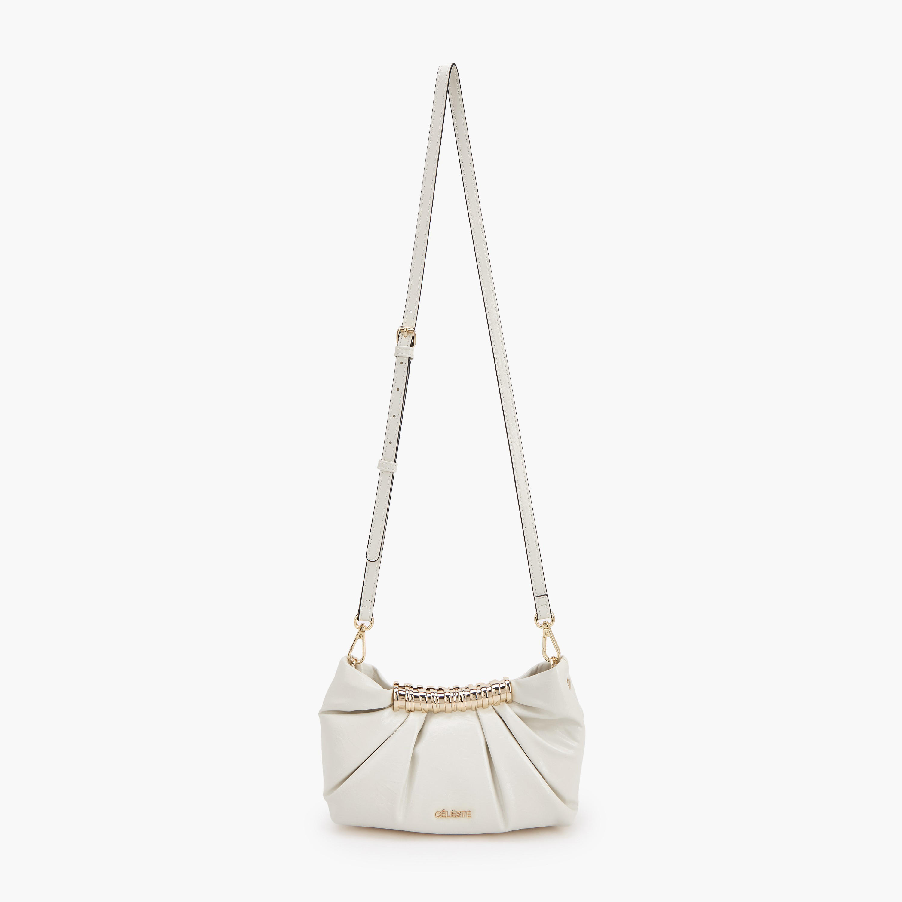 Celeste Pleated Sling Bag with Button Closure-women-bagsandwallets-handbags-image-2