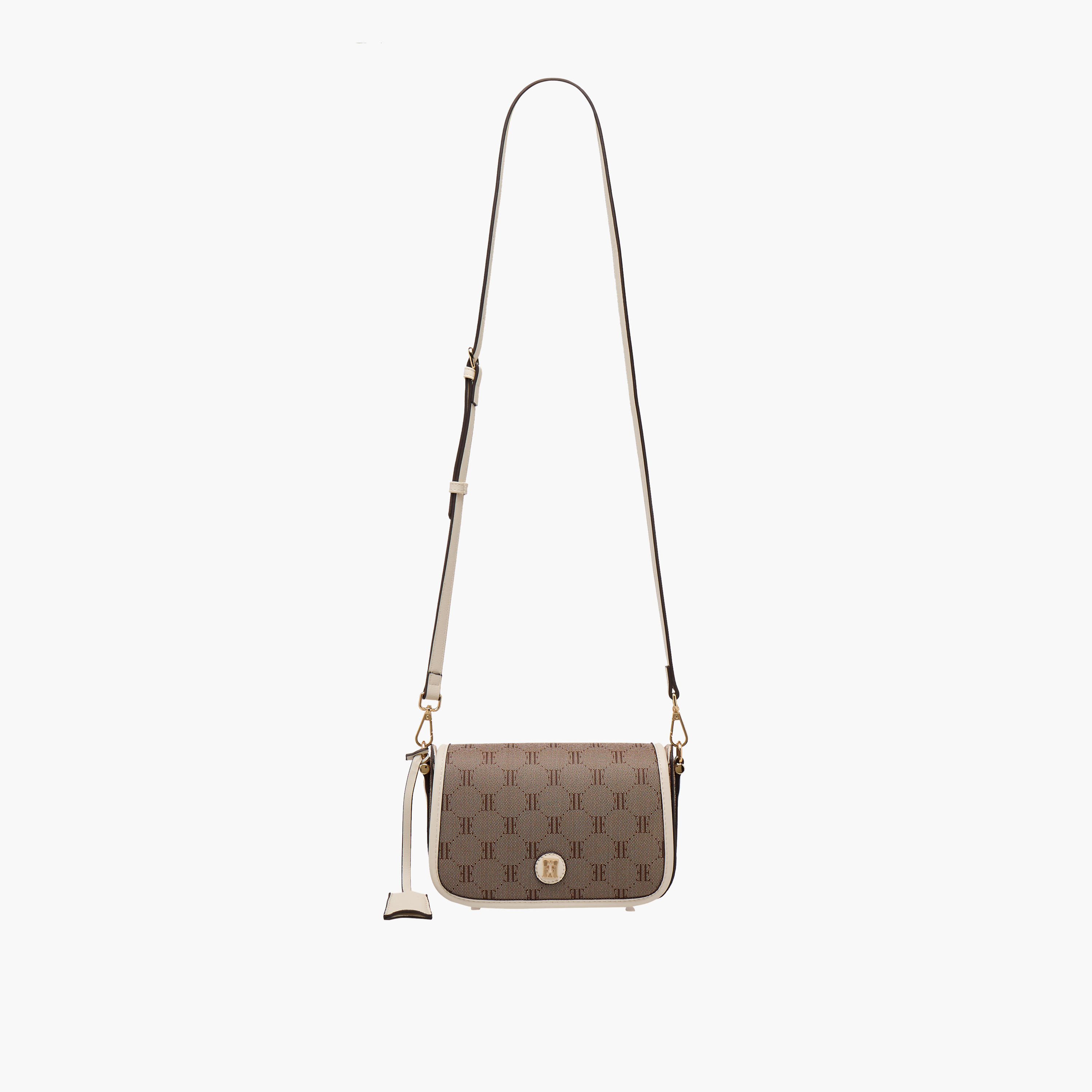Elle Monogram Texture Crossbody Bag with Detachable Strap-women-bagsandwallets-handbags-image-2