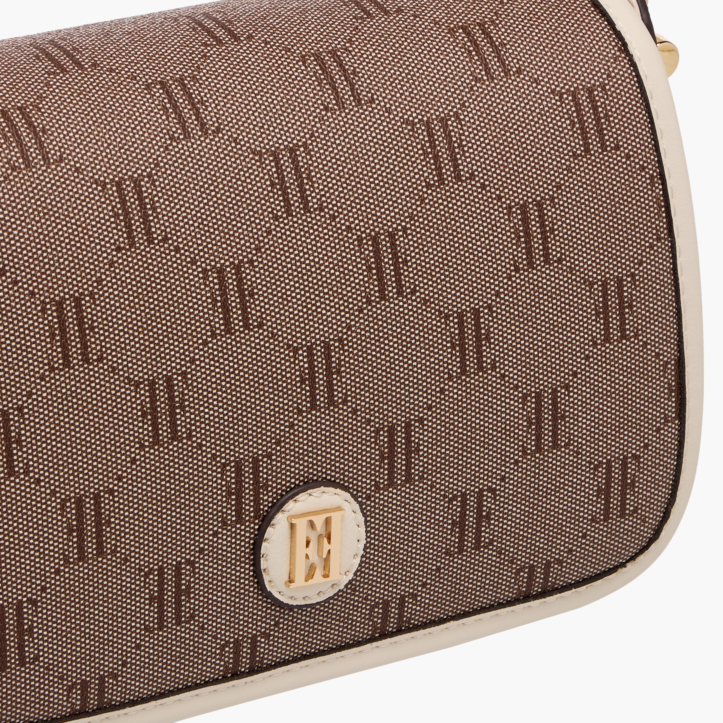 Elle Monogram Texture Crossbody Bag with Detachable Strap-women-bagsandwallets-handbags-image-4