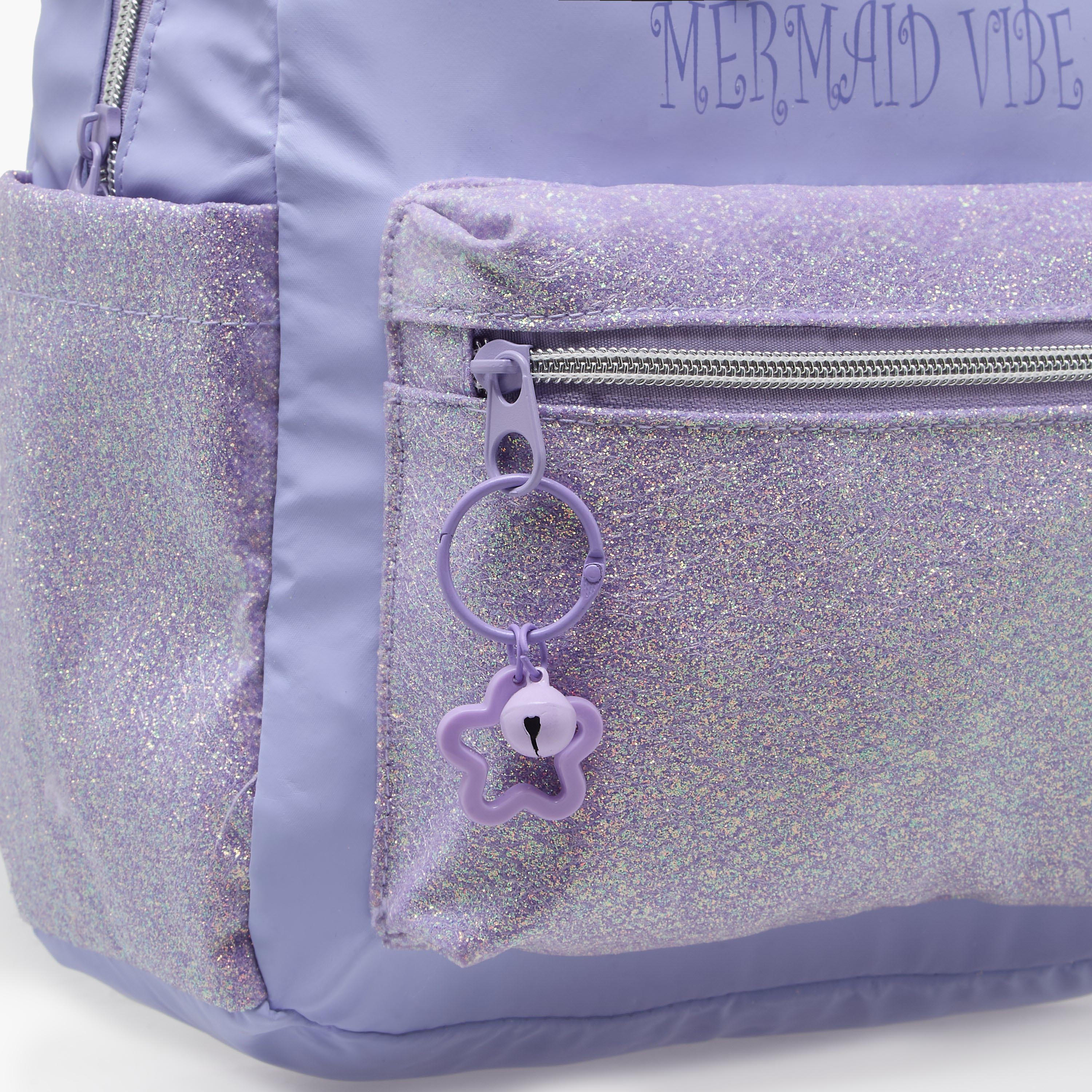 icon Mermaid Accent Backpack for Girls 5-8 Years with Padded Shoulder Straps - 13 inches-school-bagsandbackpacks-backpacks-image-3