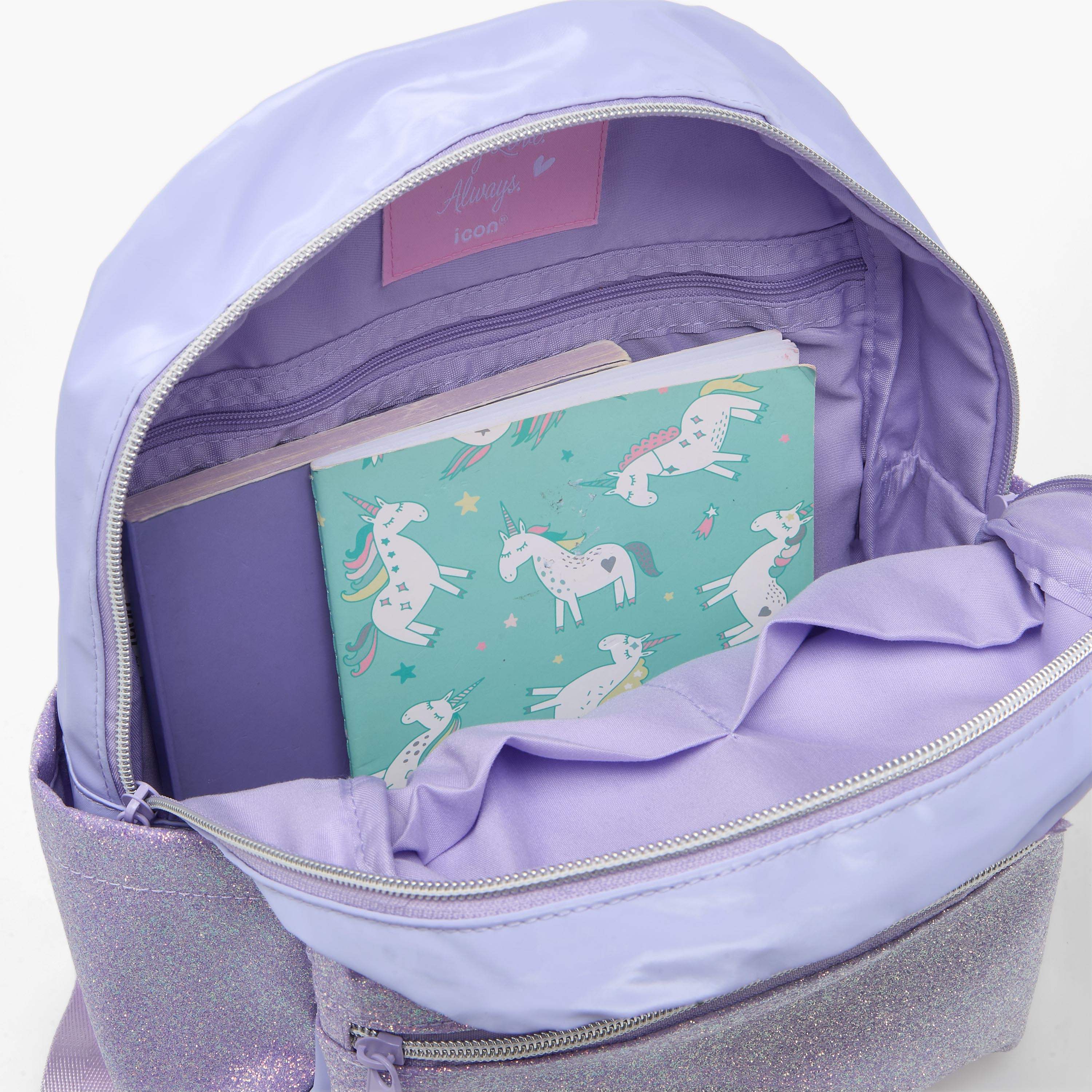 icon Mermaid Accent Backpack for Girls 5-8 Years with Padded Shoulder Straps - 13 inches-school-bagsandbackpacks-backpacks-image-4