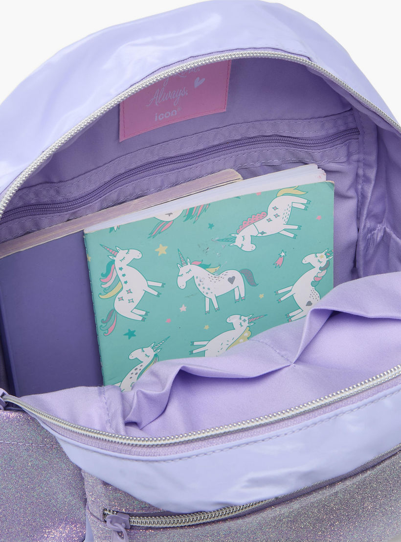 icon Mermaid Accent Backpack for Girls 5-8 Years with Padded Shoulder Straps - 13 inches-school-bagsandbackpacks-backpacks-image-4