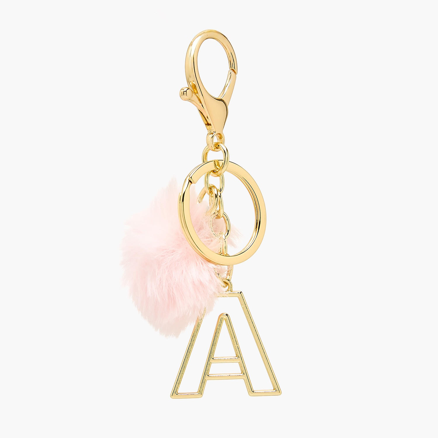 Keychain with Initial 'A' Charm-girls-accessories-keyringsandbagcharms-image-1