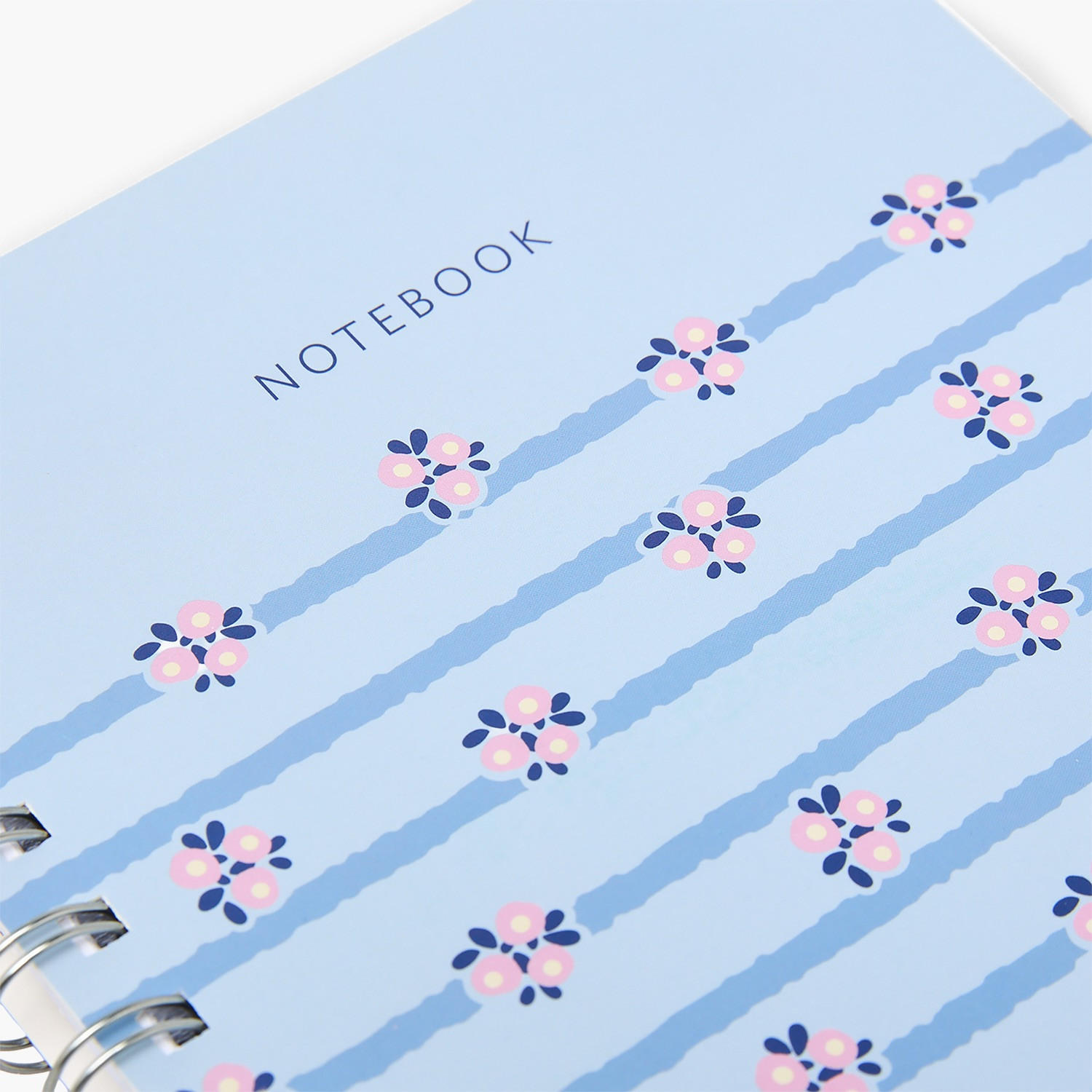 Floral Print Notebook with Spiral Binding-school-stationery-notebooks-image-3