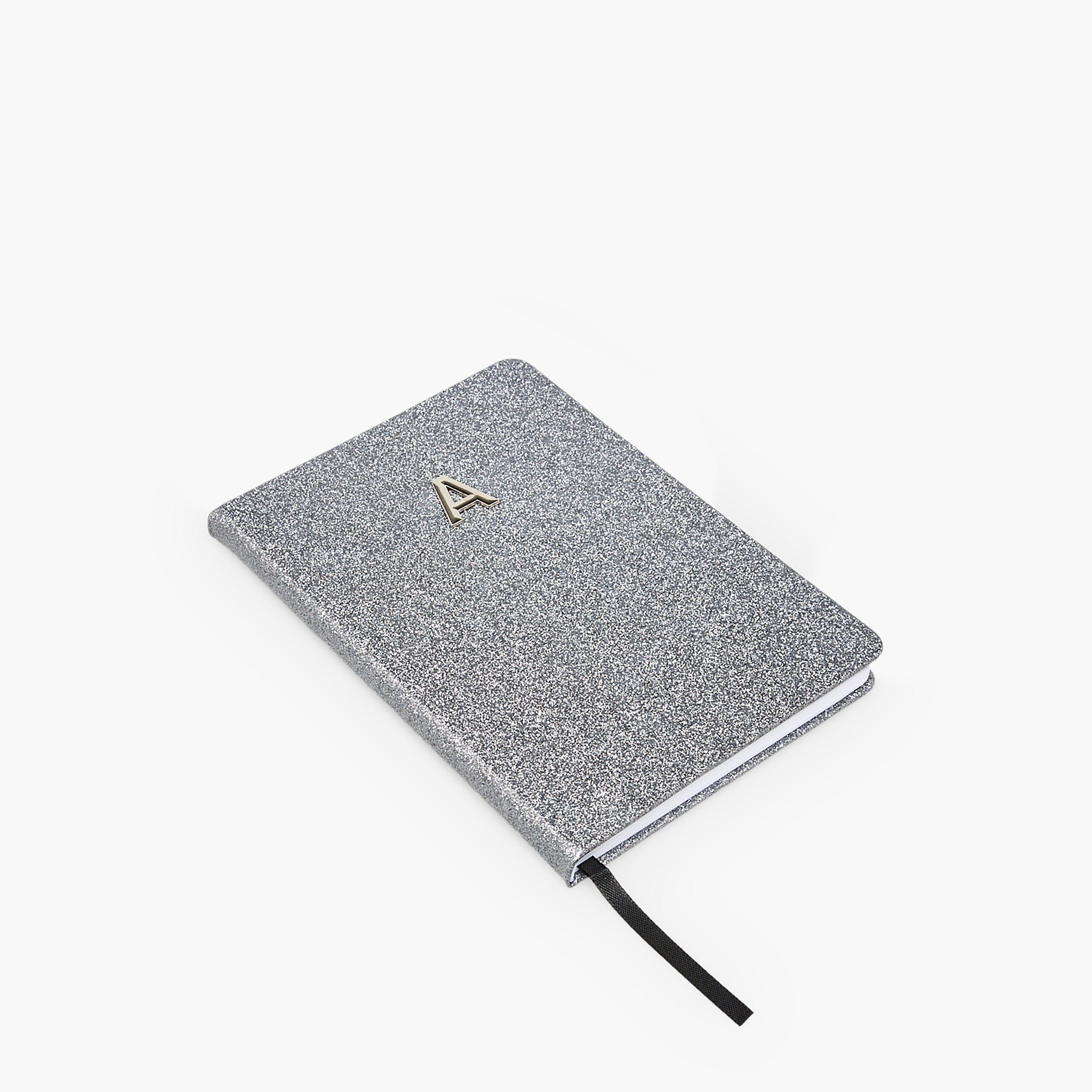 Initial A Glitter Design Hardcover Notebook-school-stationery-notebooks-image-2