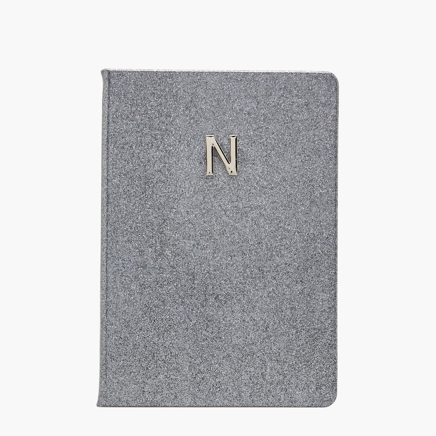 Initial N Glitter Design Hardcover Notebook-school-stationery-notebooks-image-1