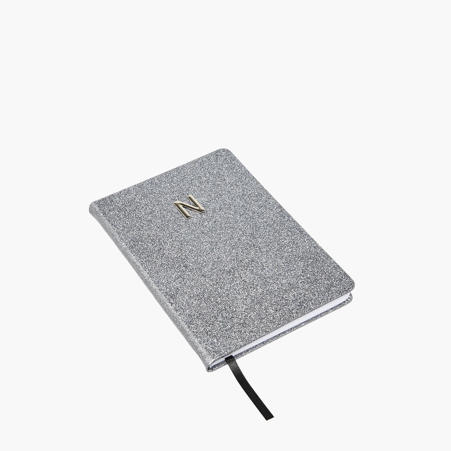 Initial N Glitter Design Hardcover Notebook-school-stationery-notebooks-image-2