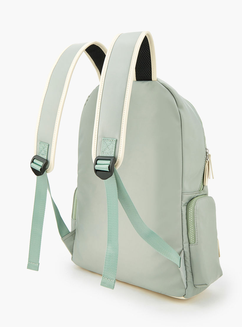Lee Cooper Logo Print Polyester Backpack with Adjustable Straps-women-bagsandwallets-backpacks-image-5
