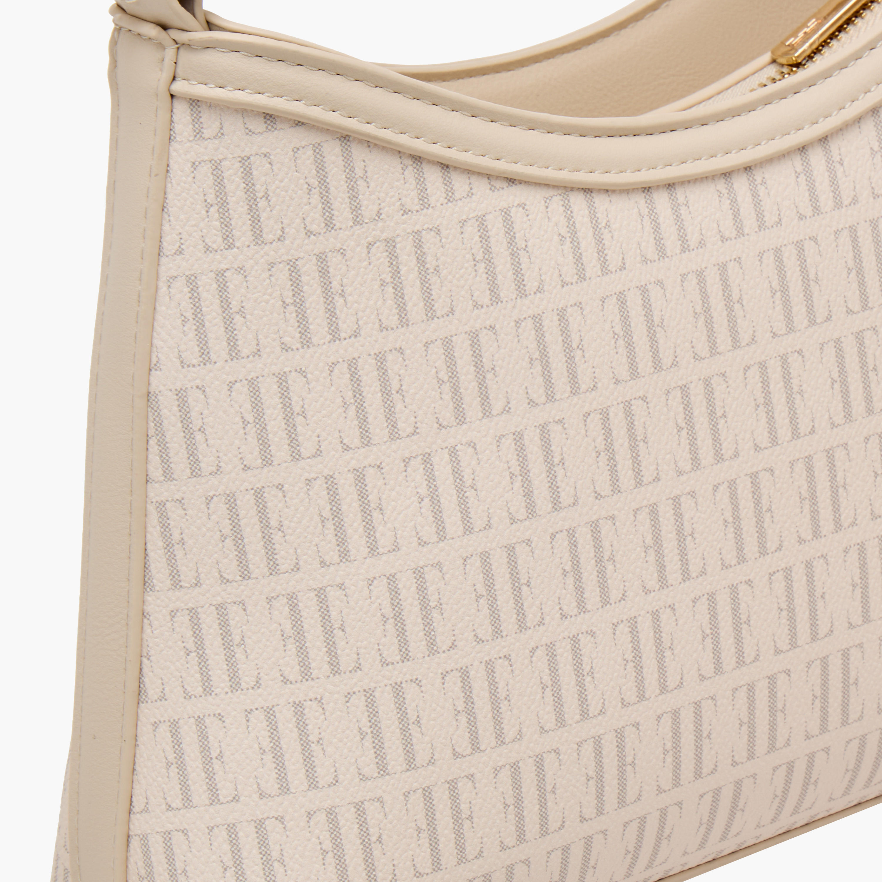Elle Monogram Print Shoulder Bag with Detachable Strap-women-bagsandwallets-handbags-image-5