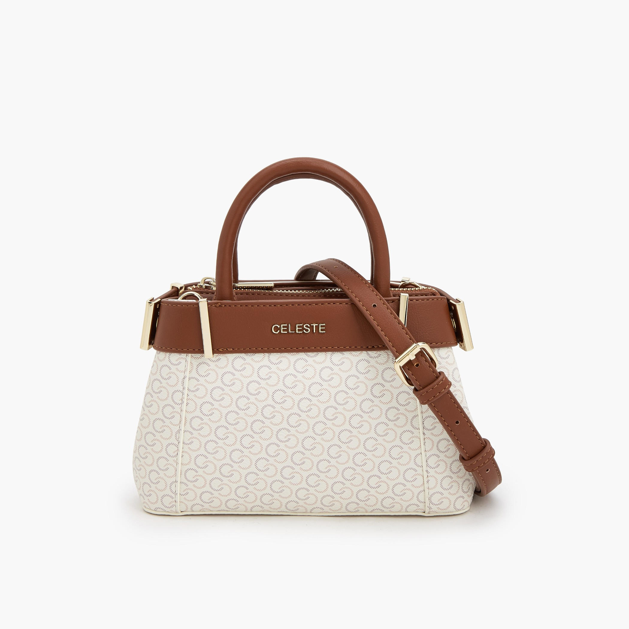 Celeste Textured Satchel Bag with Detachable Strap-women-bagsandwallets-handbags-image-1