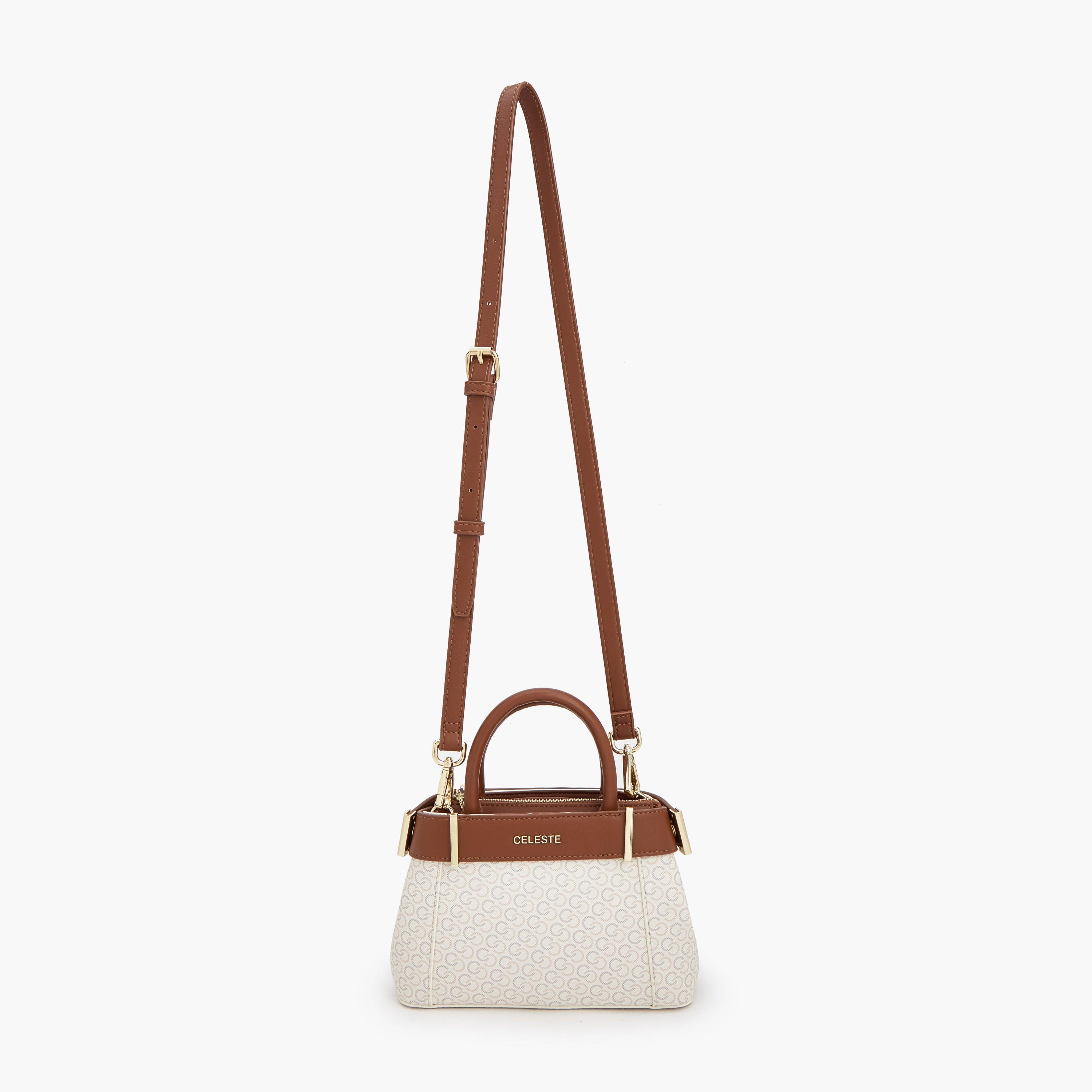 Celeste Textured Satchel Bag with Detachable Strap-women-bagsandwallets-handbags-image-3