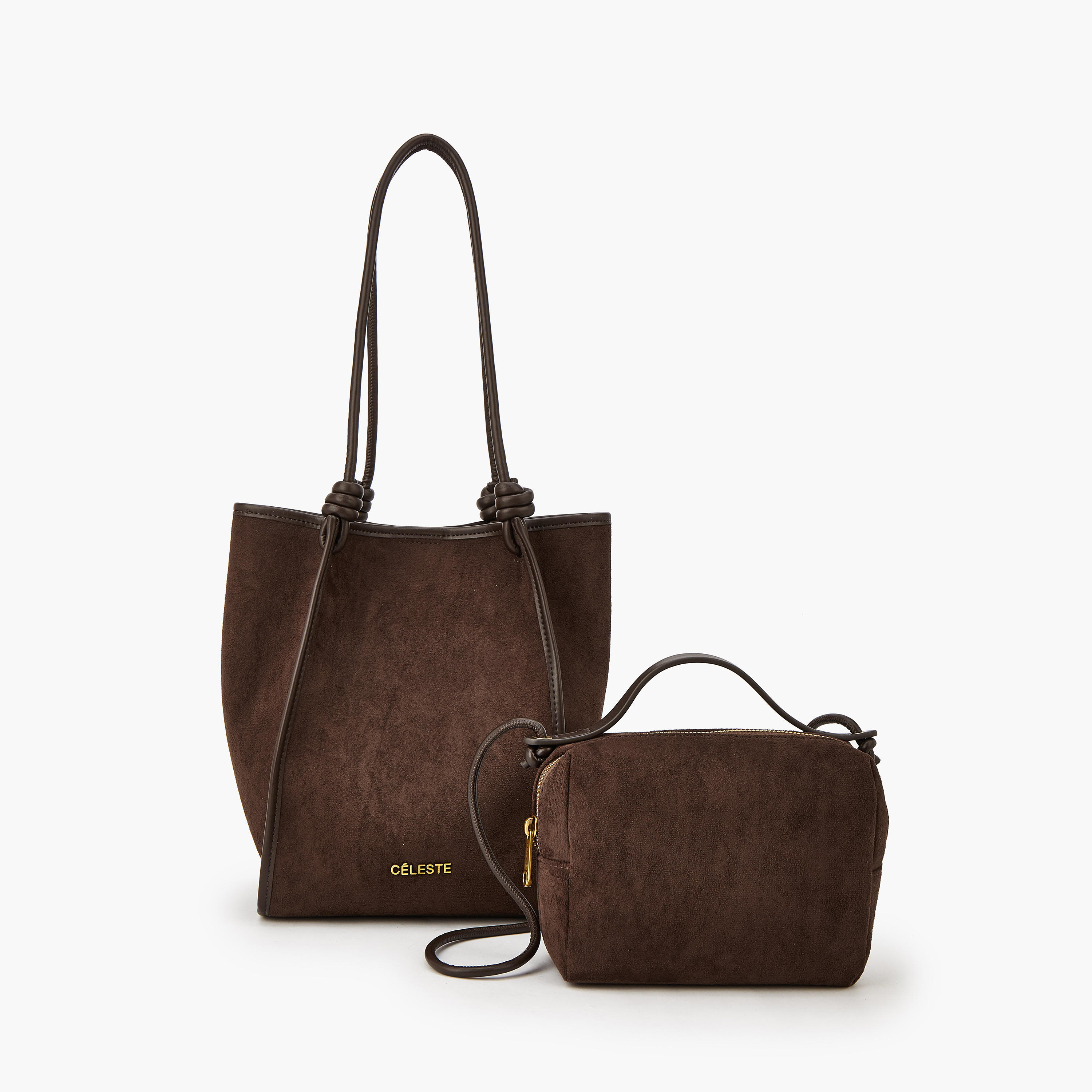 شنطة توتي بارزة الملمس مع شنطة كروس بودي من سيليست-women-bagsandwallets-handbags-image-1