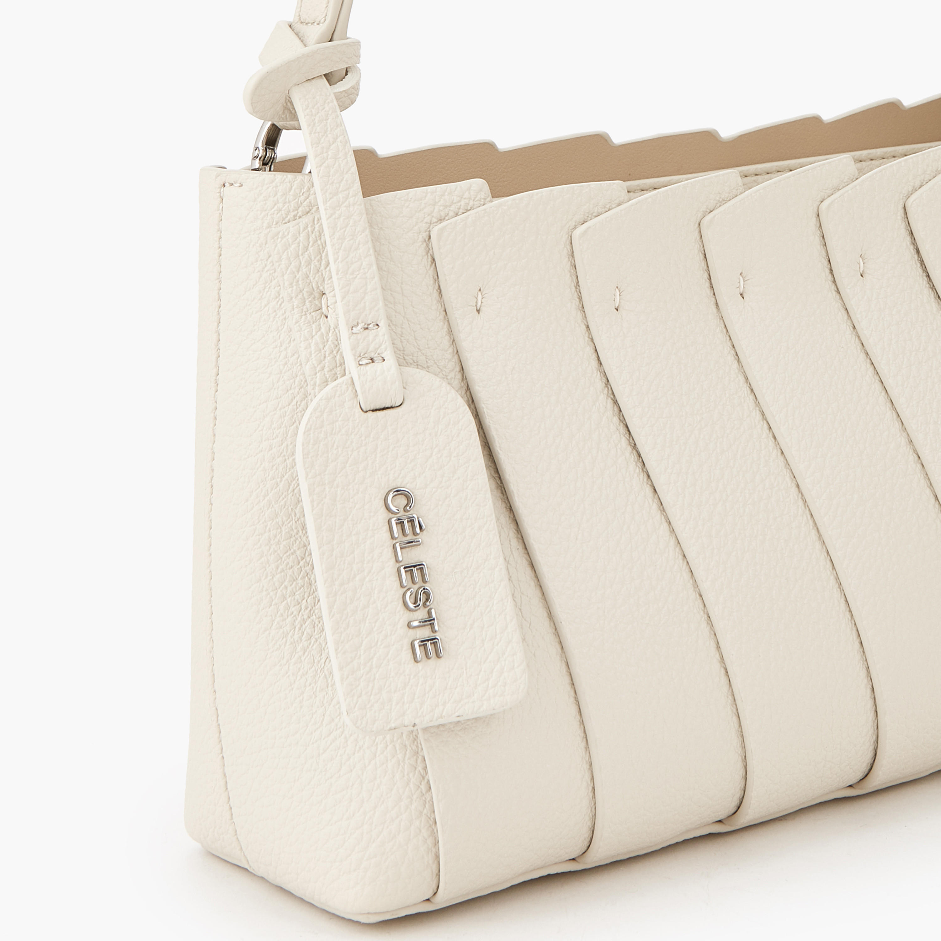 Celeste Textured Shoulder Bag with Strap Handle-women-bagsandwallets-handbags-image-4