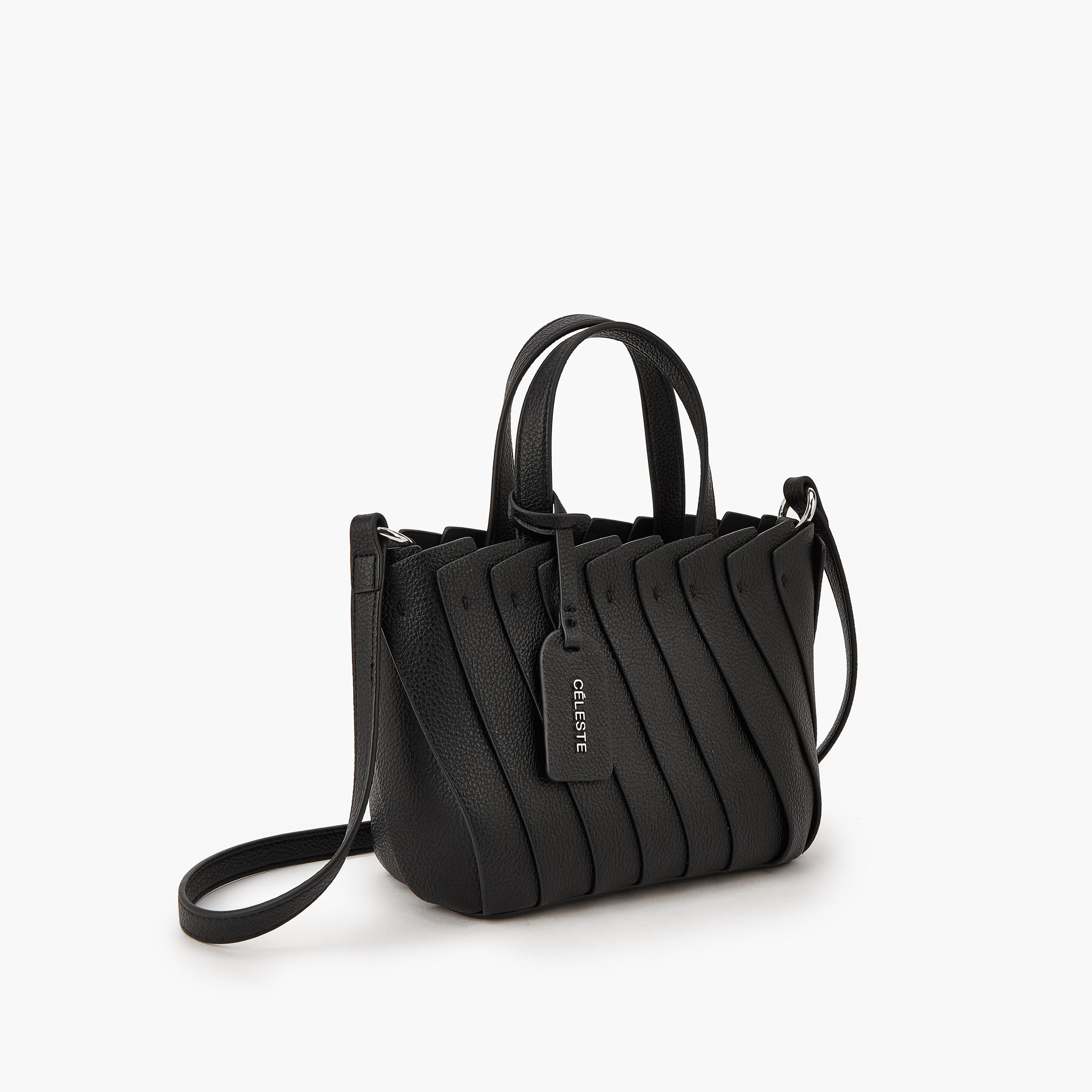 Celeste Textured Tote Bag with Adjustable Strap-women-bagsandwallets-handbags-image-6
