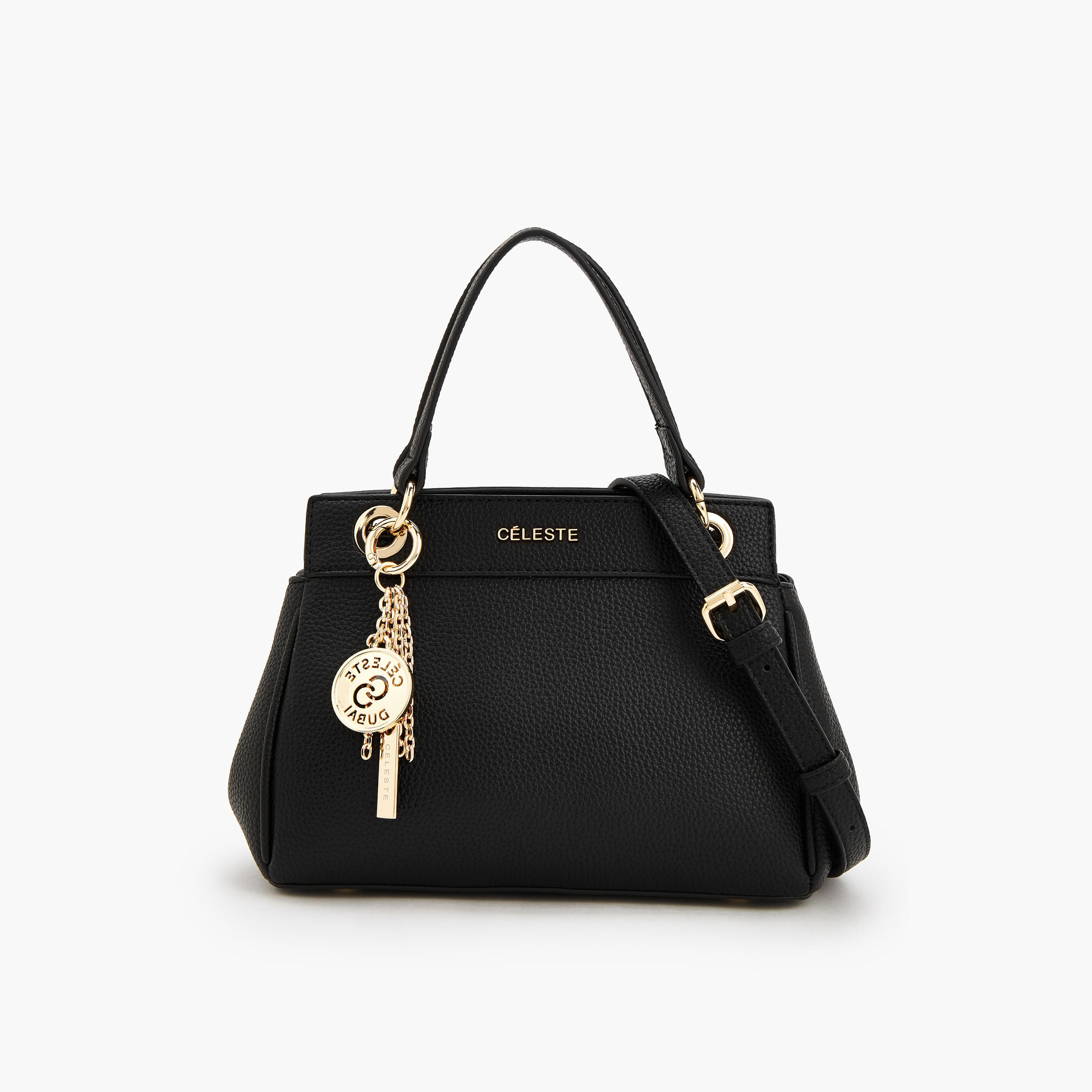 Celeste Textured Tote Bag with Zip Closure-women-bagsandwallets-handbags-image-1