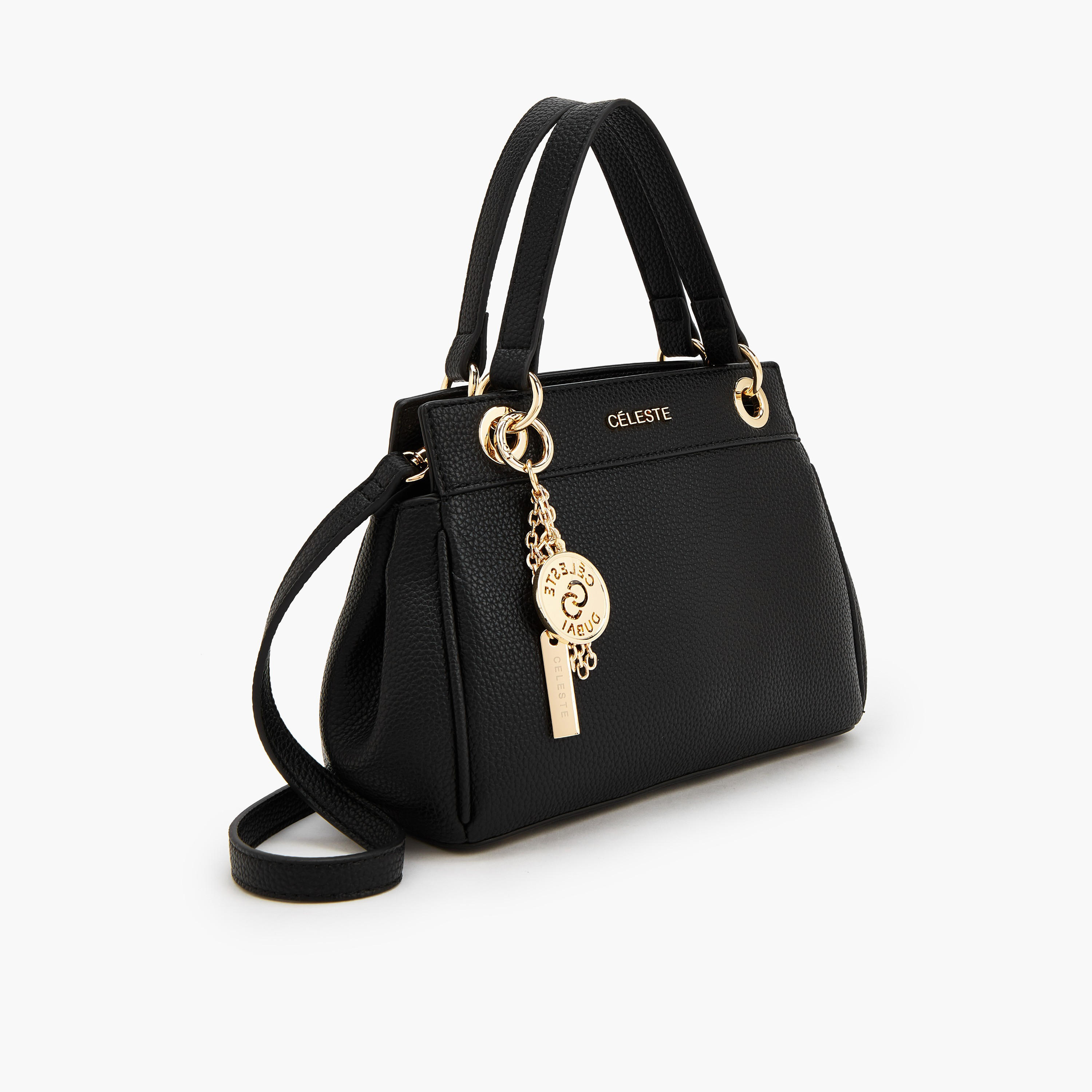 Celeste Textured Tote Bag with Zip Closure-women-bagsandwallets-handbags-image-3