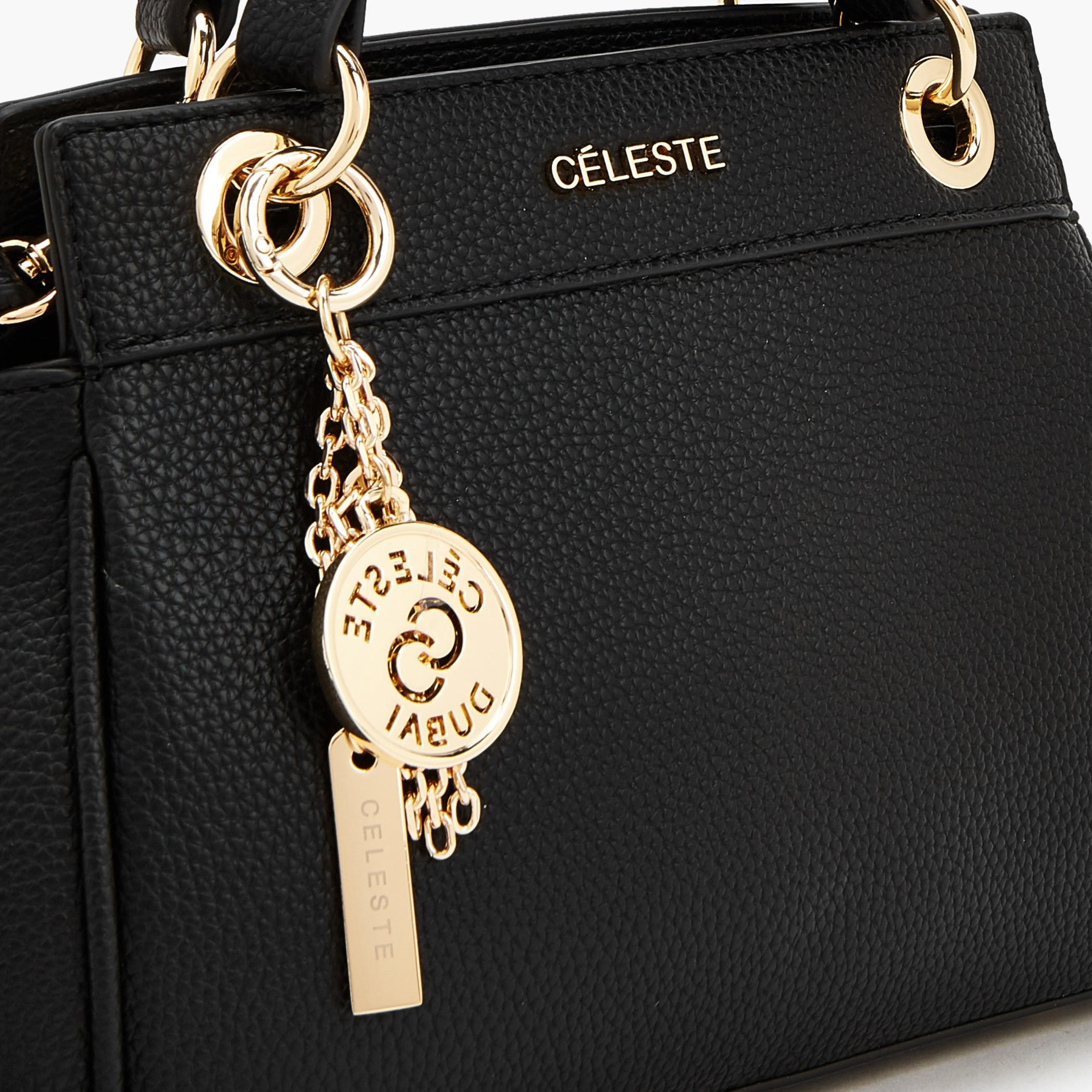 Celeste Textured Tote Bag with Zip Closure-women-bagsandwallets-handbags-image-4