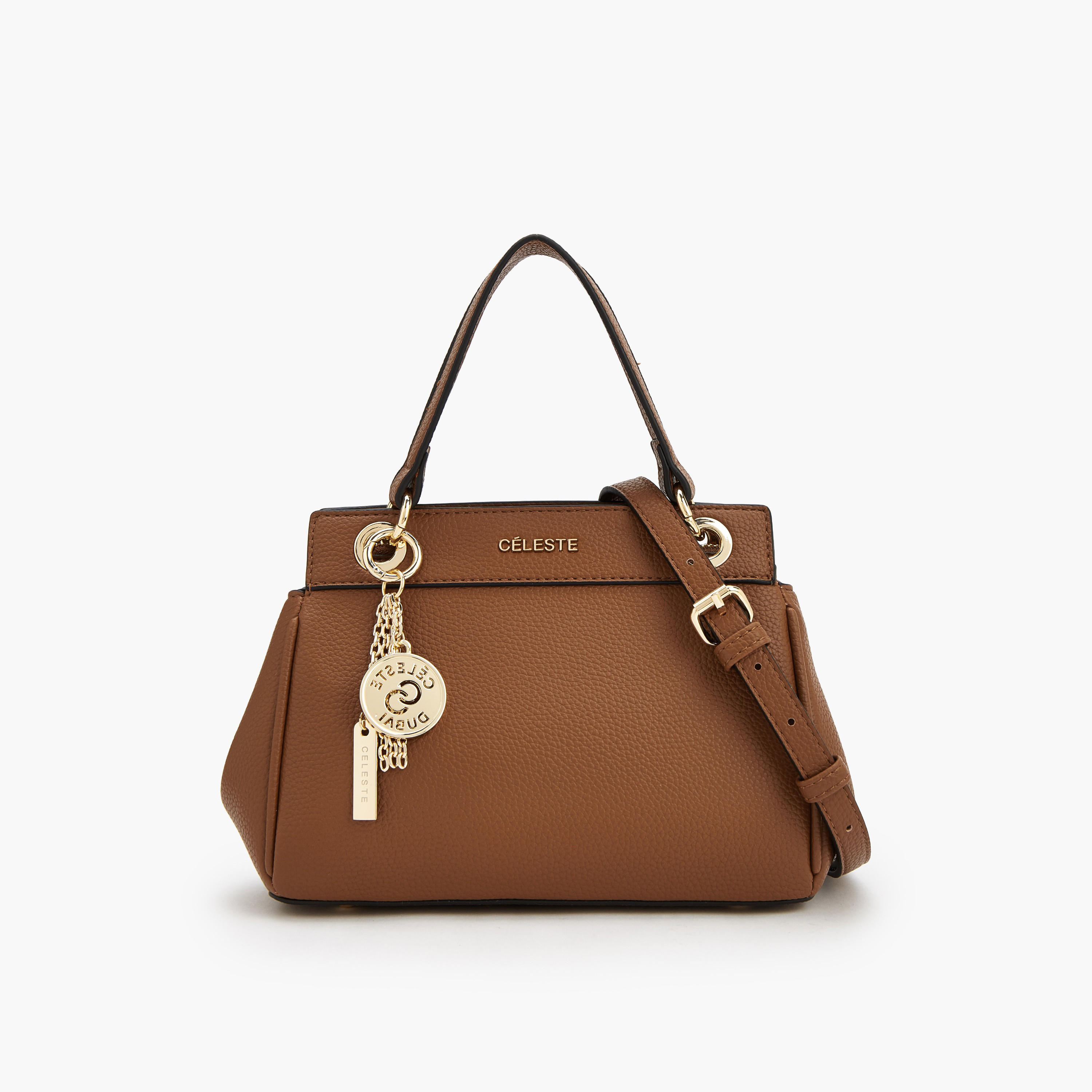 Celeste Textured Tote Bag with Zip Closure-women-bagsandwallets-handbags-image-1