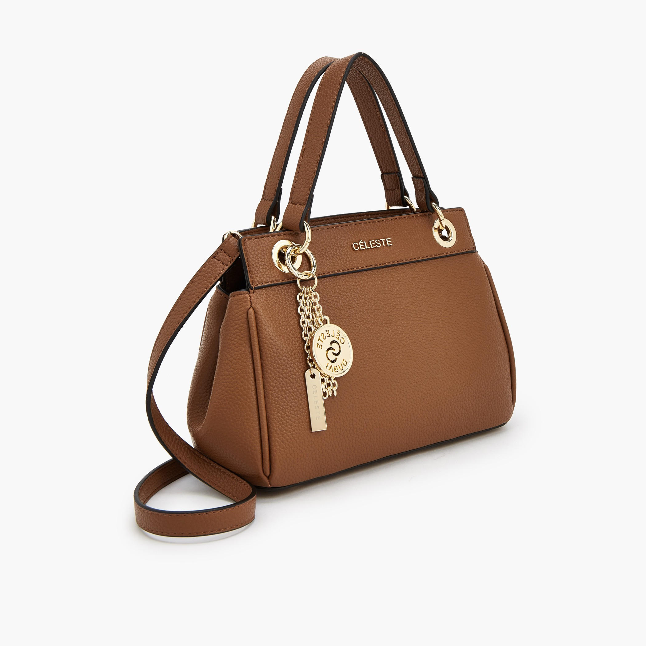 Celeste Textured Tote Bag with Zip Closure-women-bagsandwallets-handbags-image-3