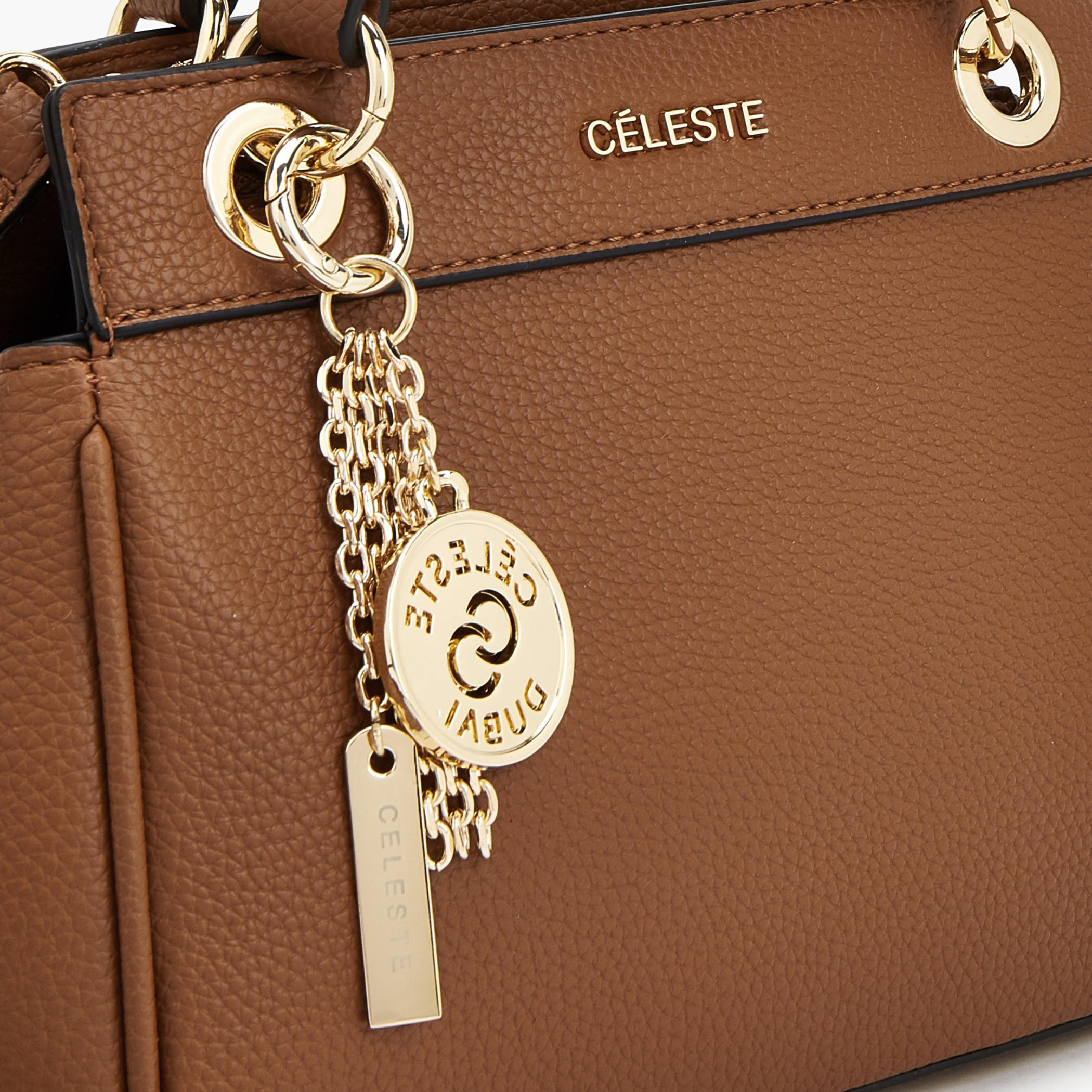 Celeste Textured Tote Bag with Zip Closure-women-bagsandwallets-handbags-image-4