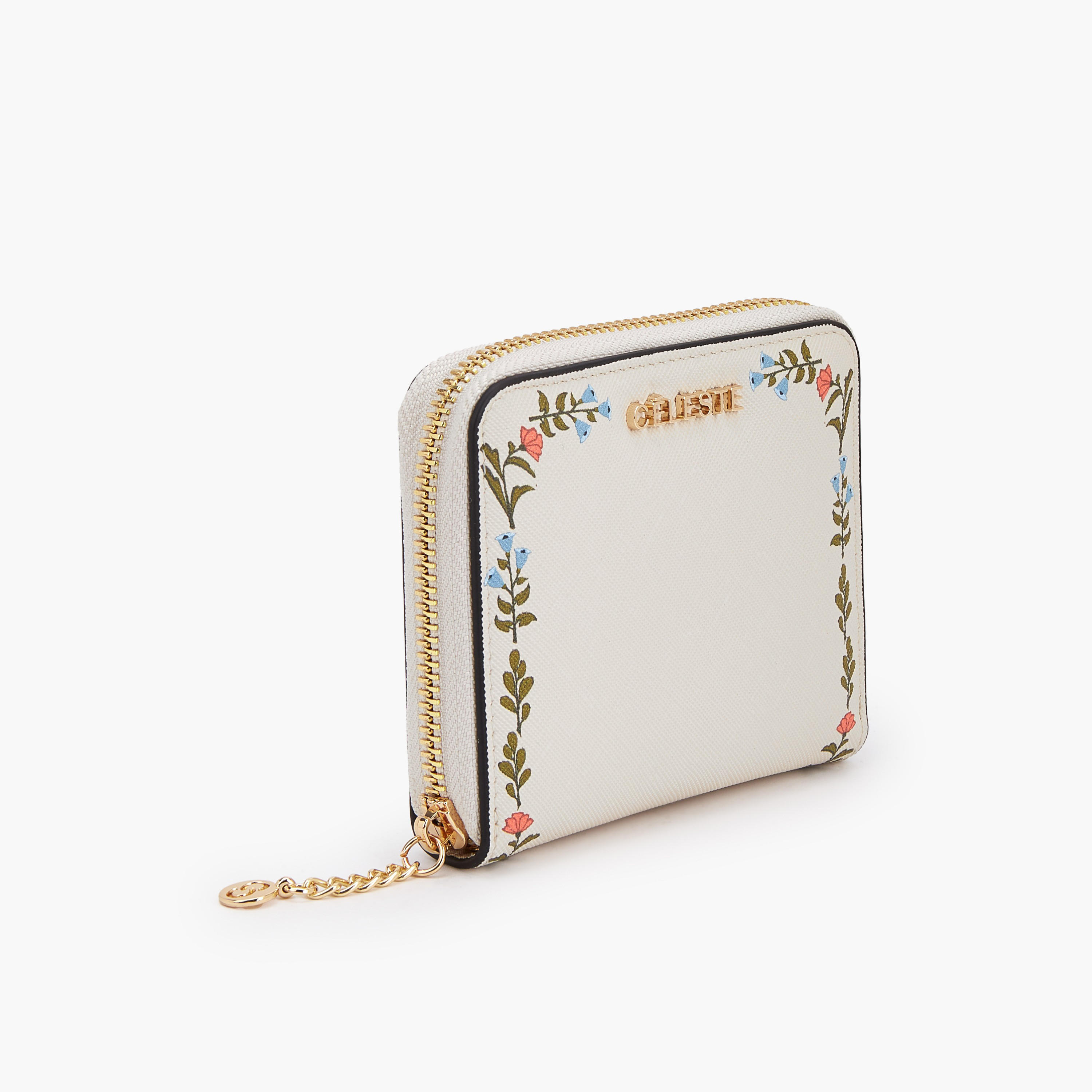 Celeste Floral Print Wallet with Zip Closure-women-bagsandwallets-wallets-image-2