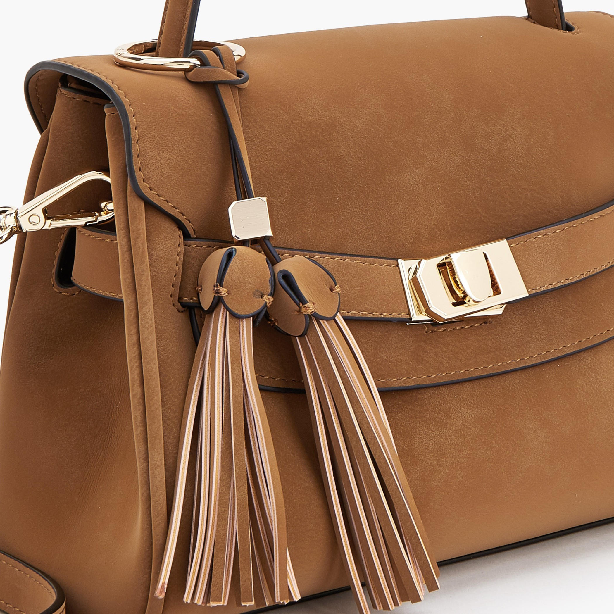 Celeste Monogram Textured Satchel Bag with Tassel Charm-women-bagsandwallets-handbags-image-4