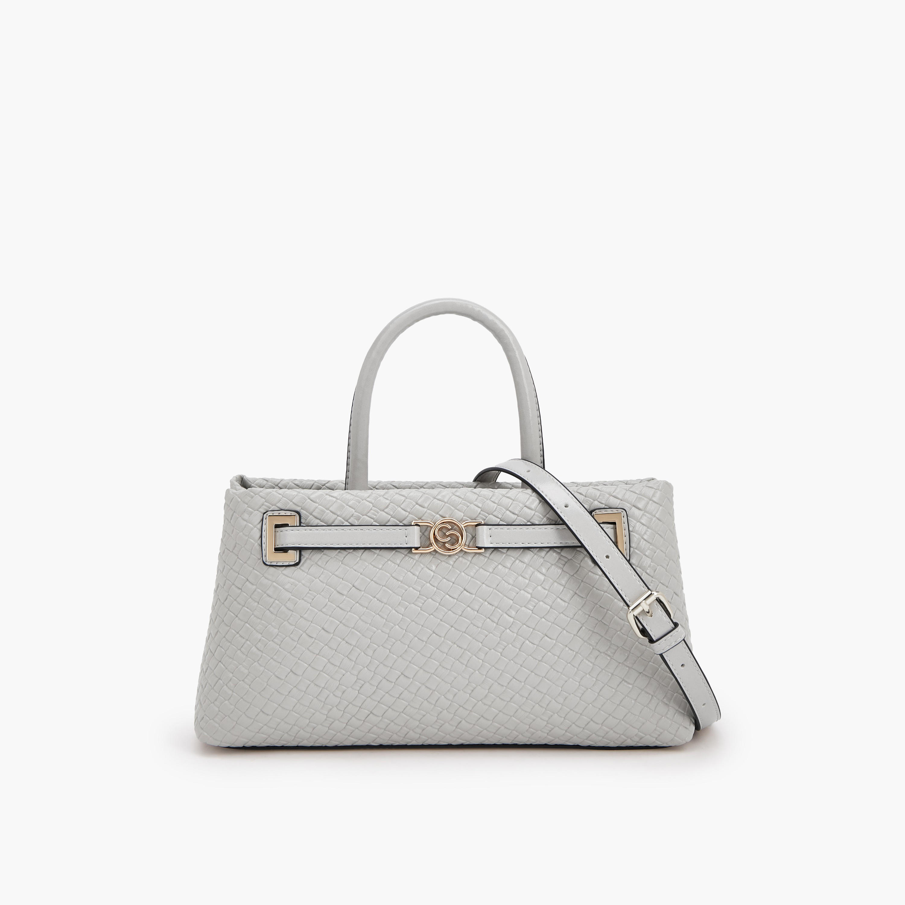 Celeste Textured Satchel Bag with Detachable Strap-women-bagsandwallets-handbags-image-1